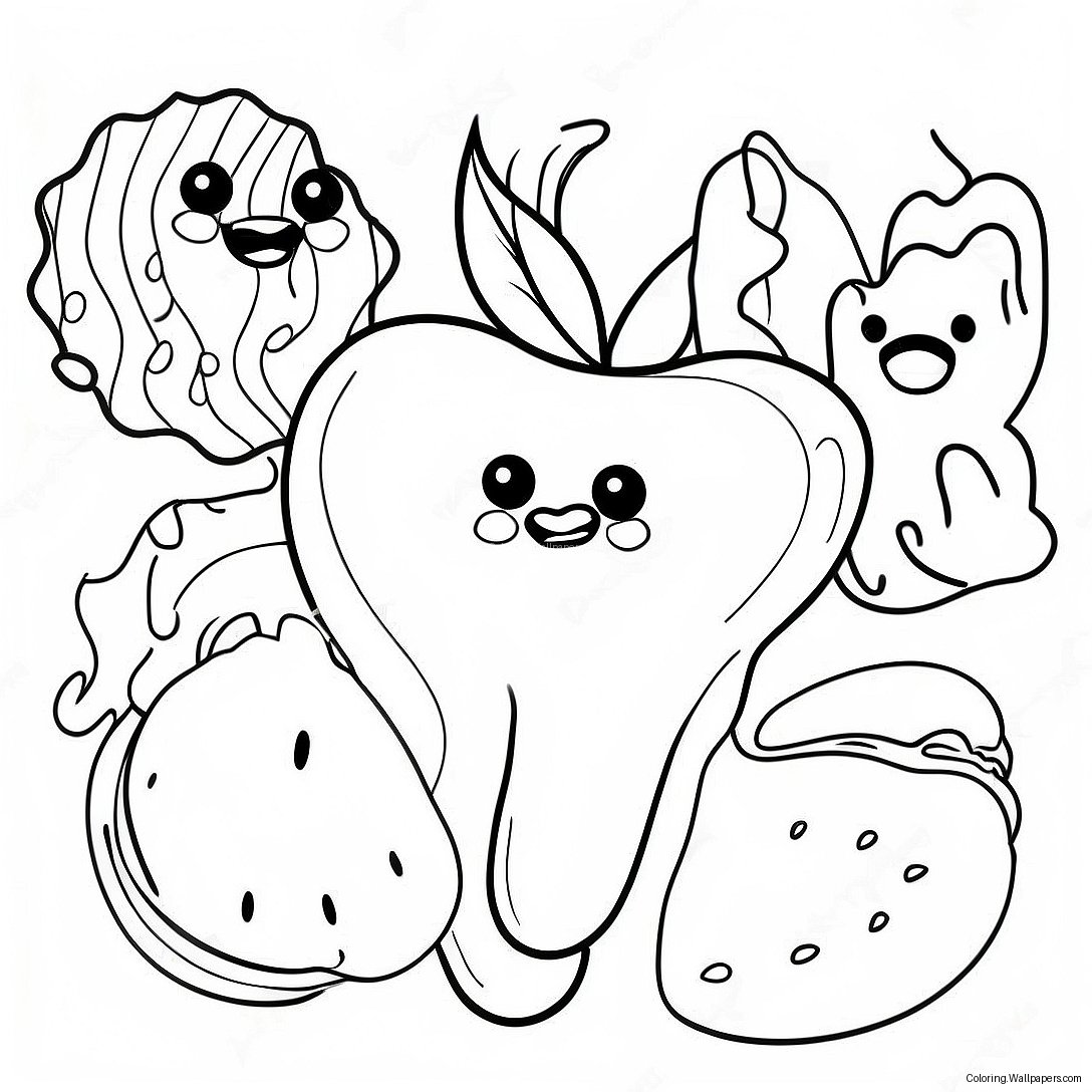 Colorful Taste Buds Coloring Page 2805