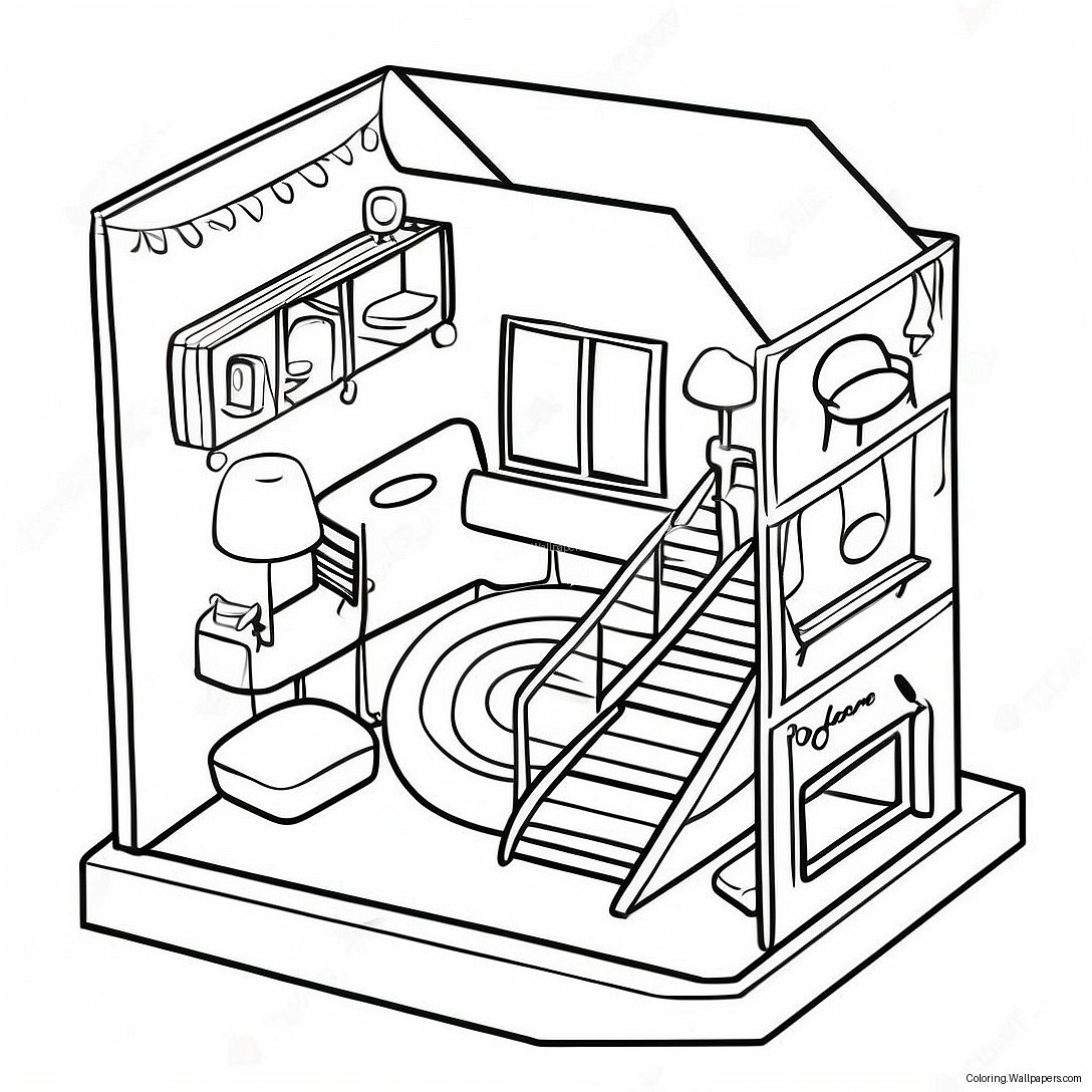 Página Para Colorir Da Casa De Bonecas Toca Boca Colorida 9639