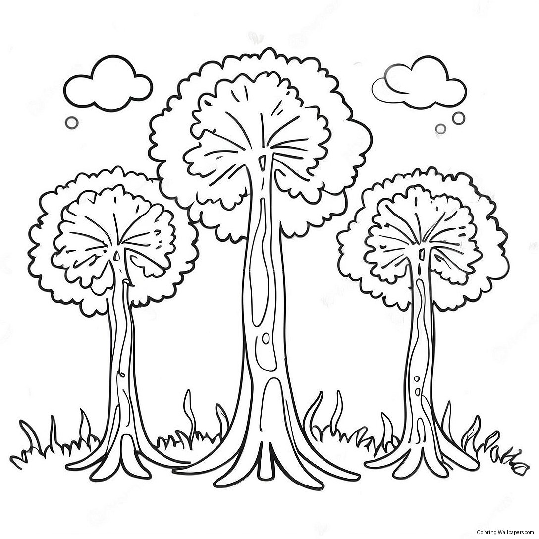 Page À Colorier D'arbres Truffula Colorés 31656