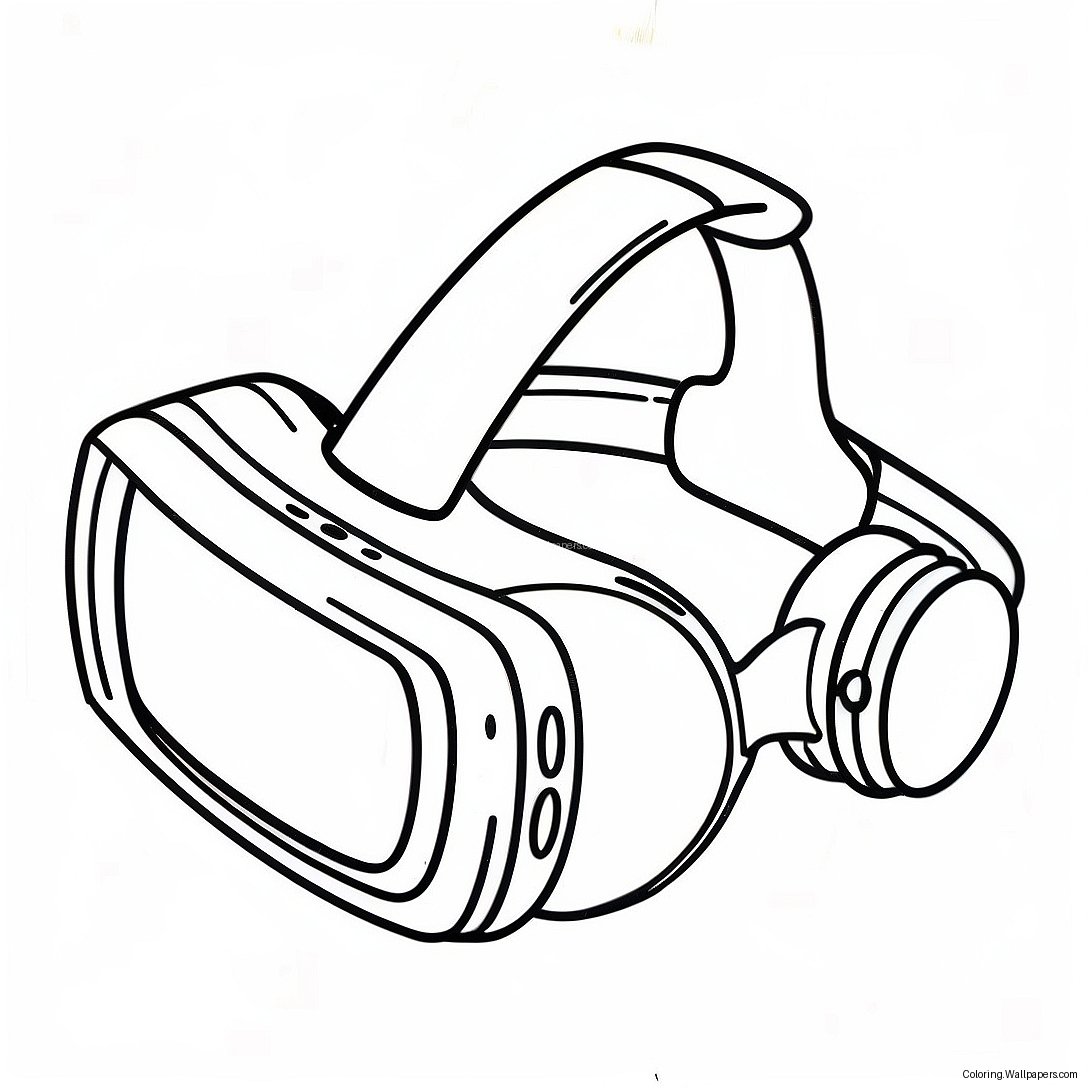 Färgglad Vr Headset Färgläggningssida 40109