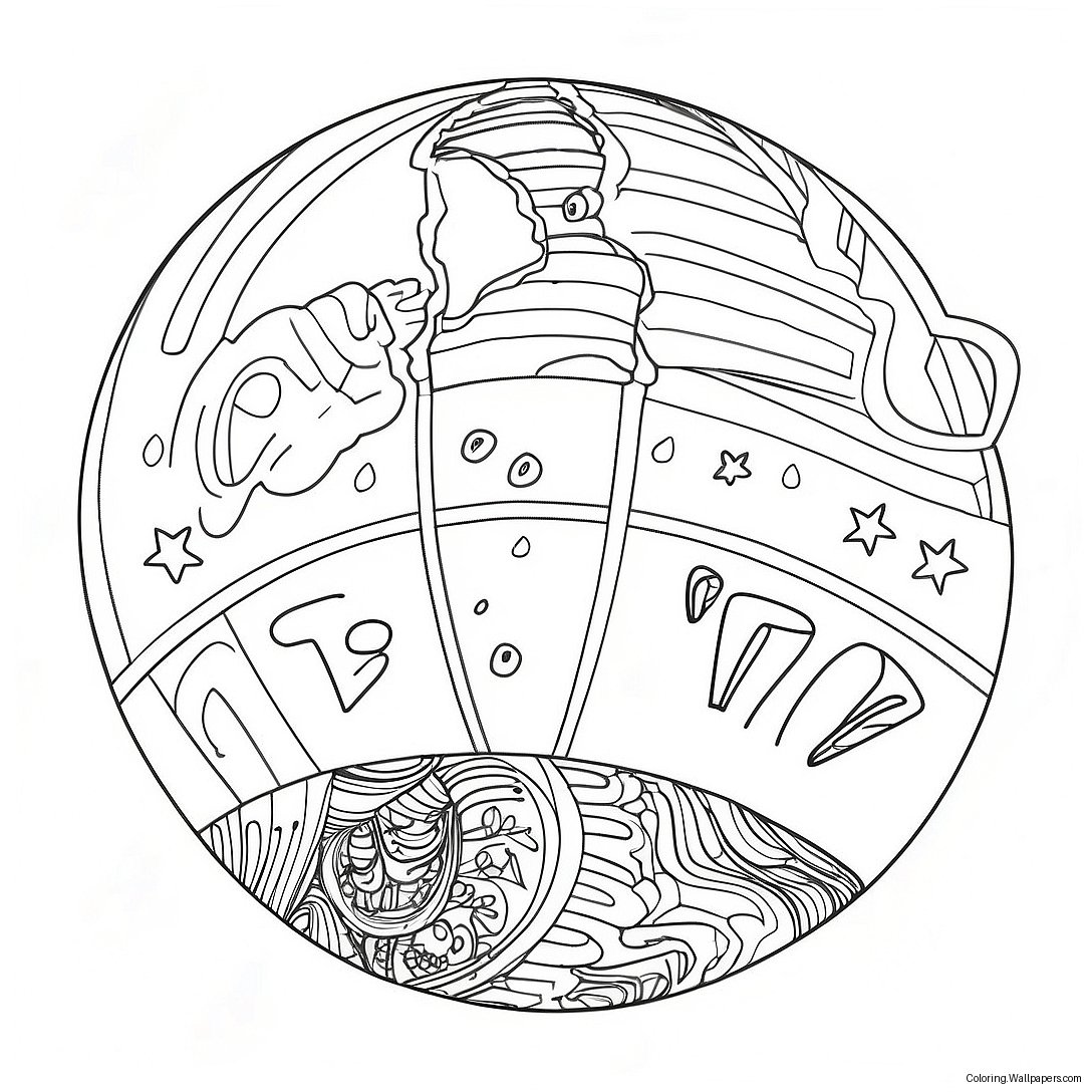 Colorful Word World Coloring Page 32664