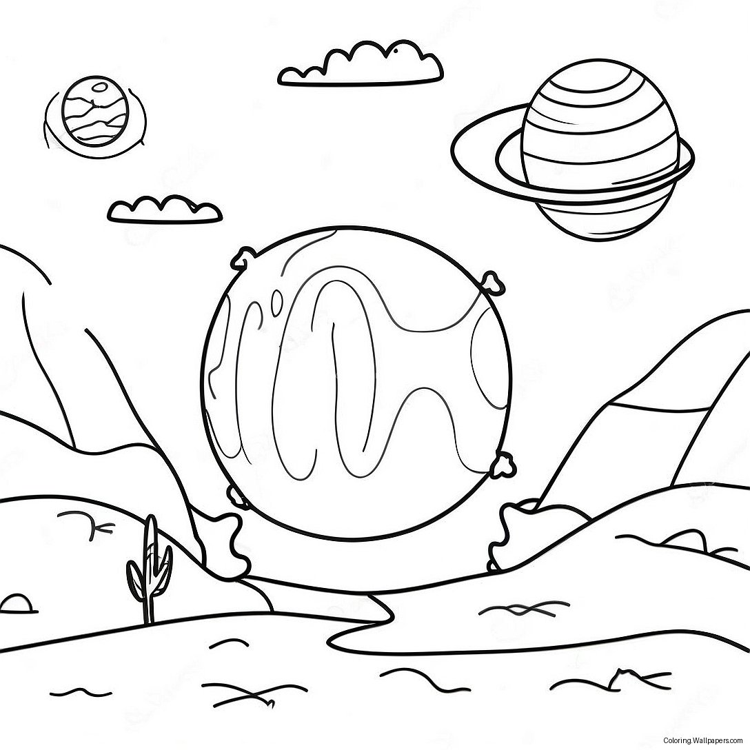 Colorful Worlds Within Worlds Scene Coloring Page 56030