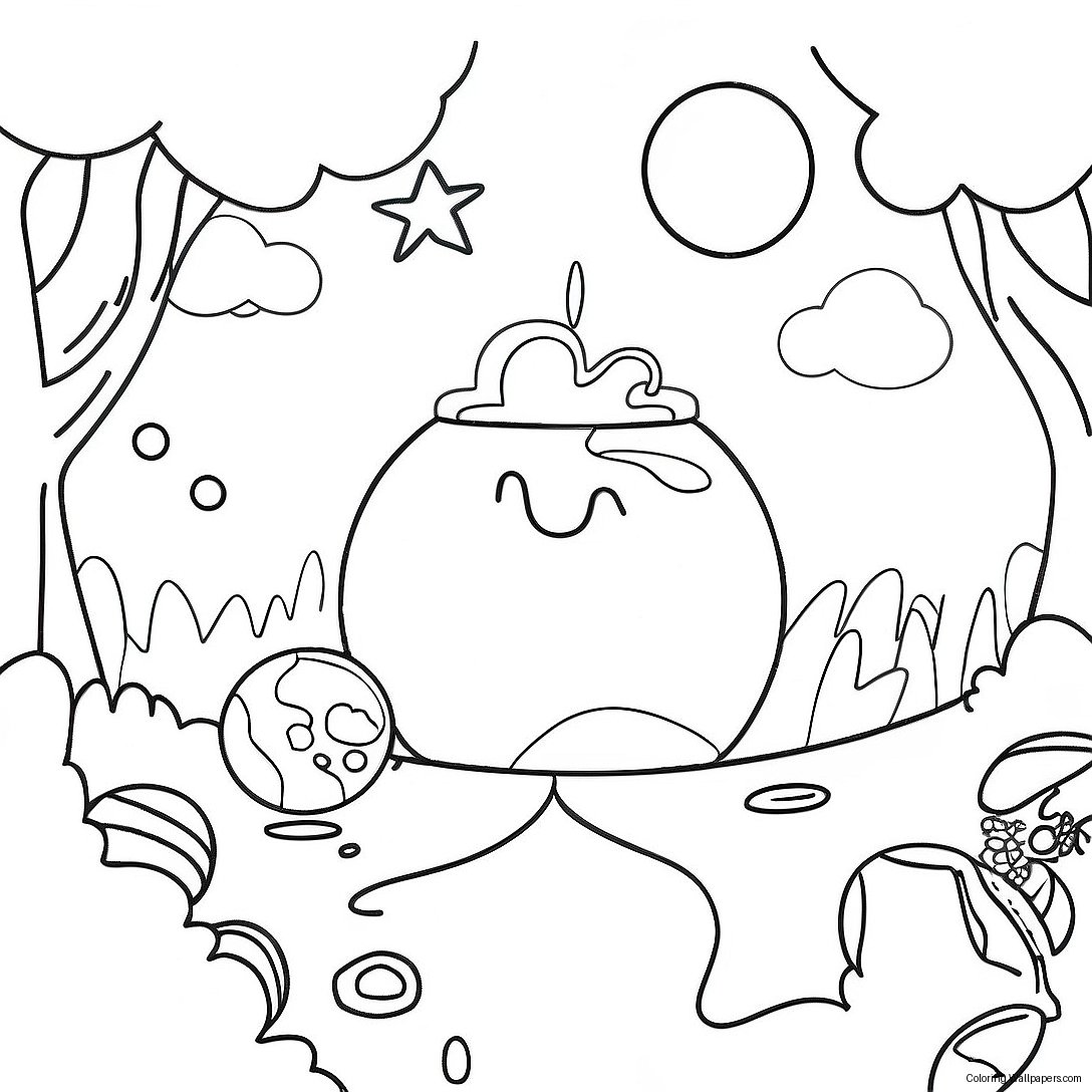 Colorful Worlds Within Worlds Scene Coloring Page 56031