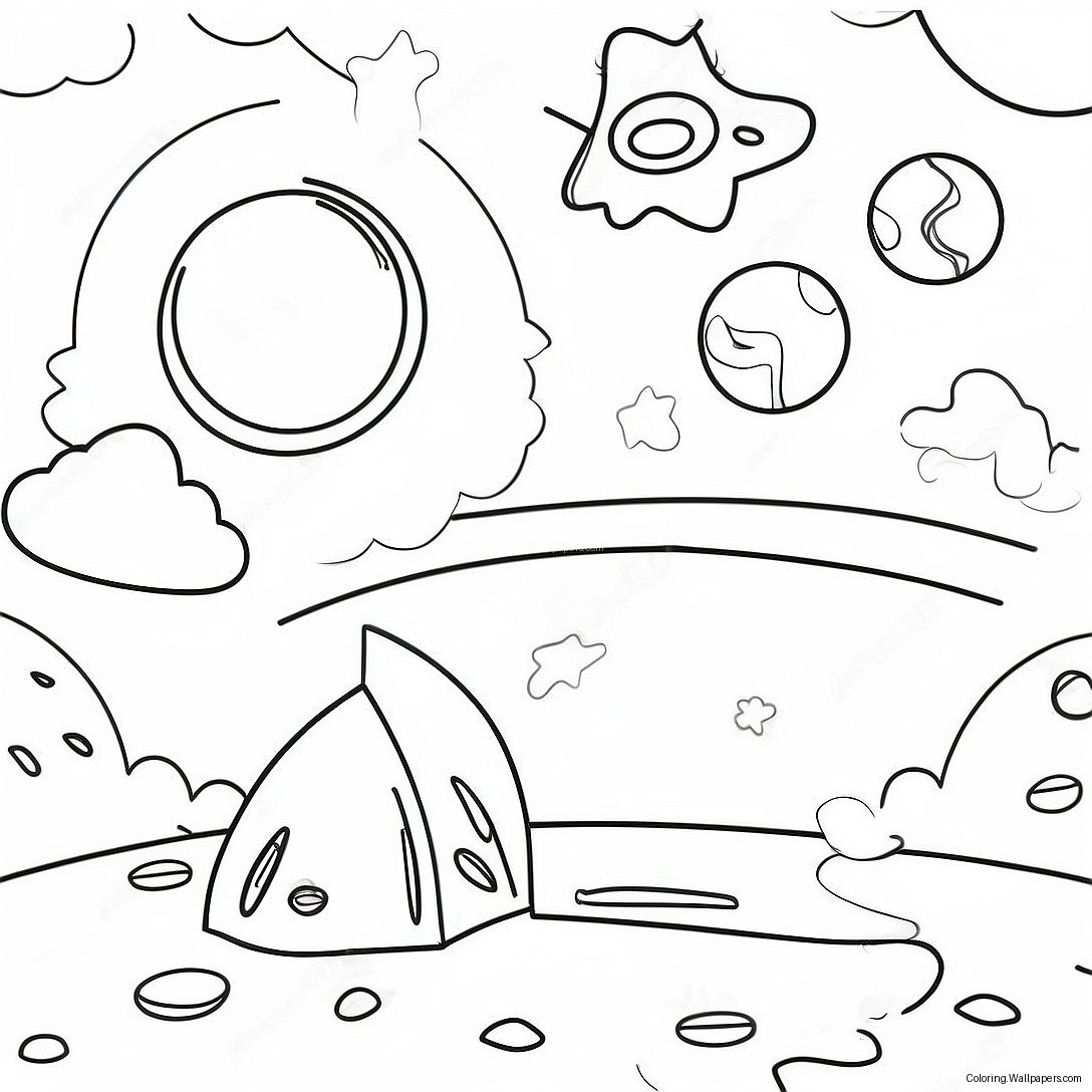 Colorful Worlds Within Worlds Scene Coloring Page 56032