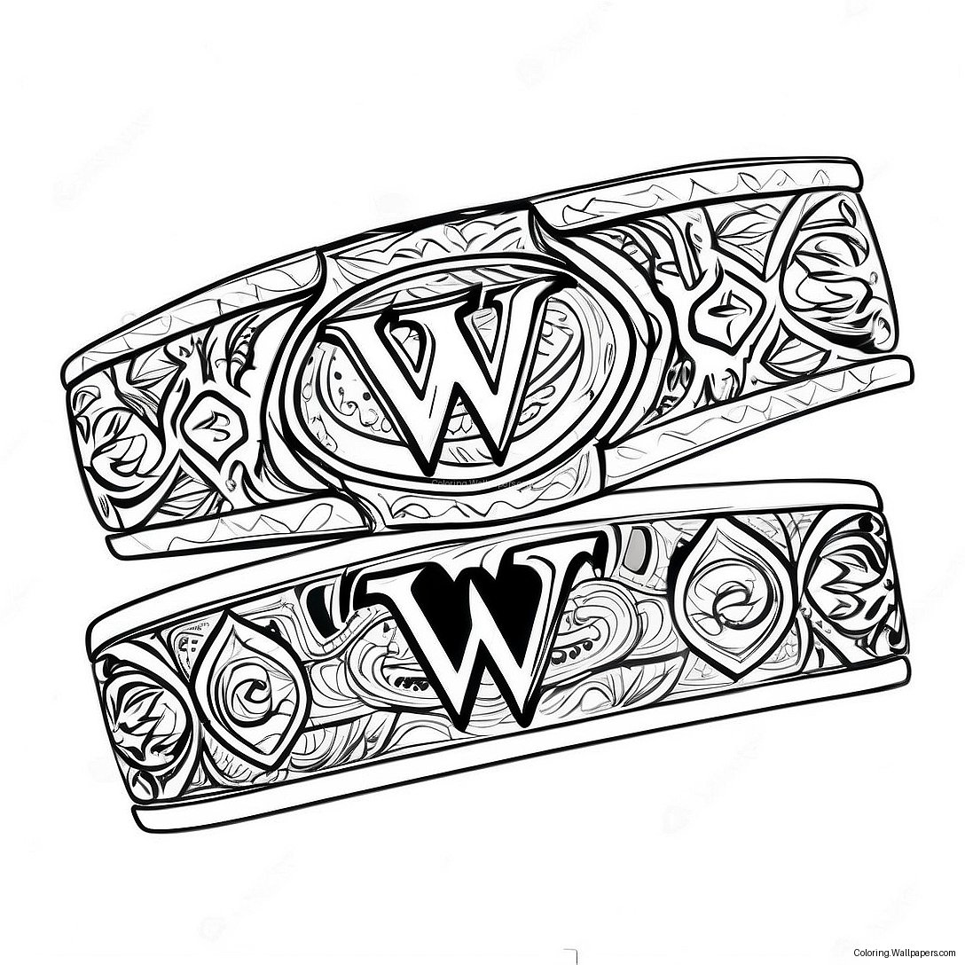 Design Coloré De Ceinture Wwe À Colorier 24935