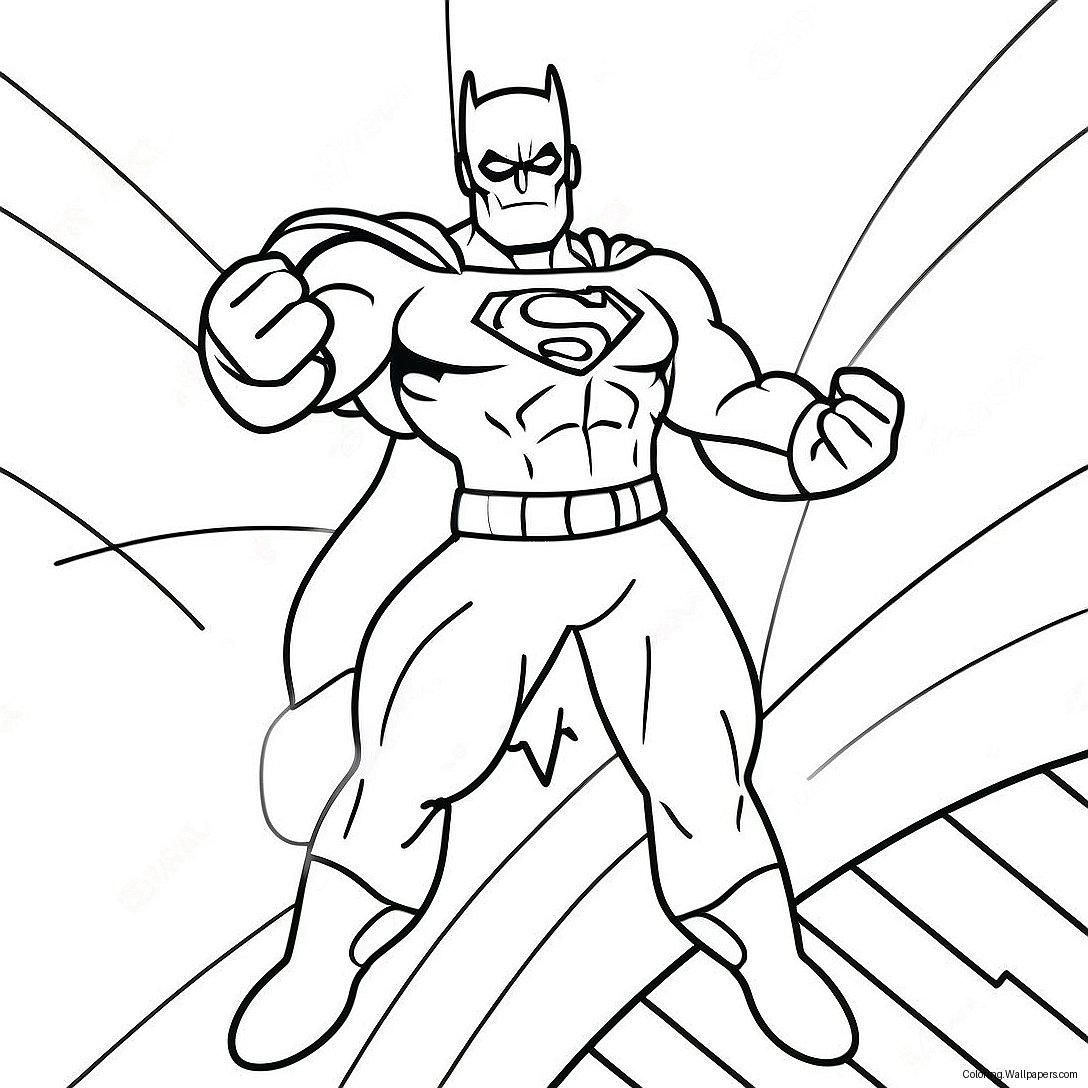 Comic Superhero Coloring Page 2981