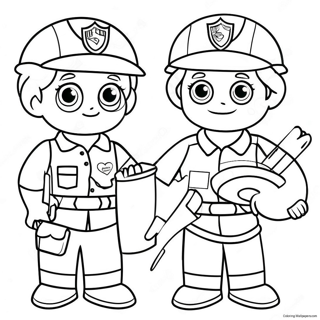 Community Helpers Coloring Page 468