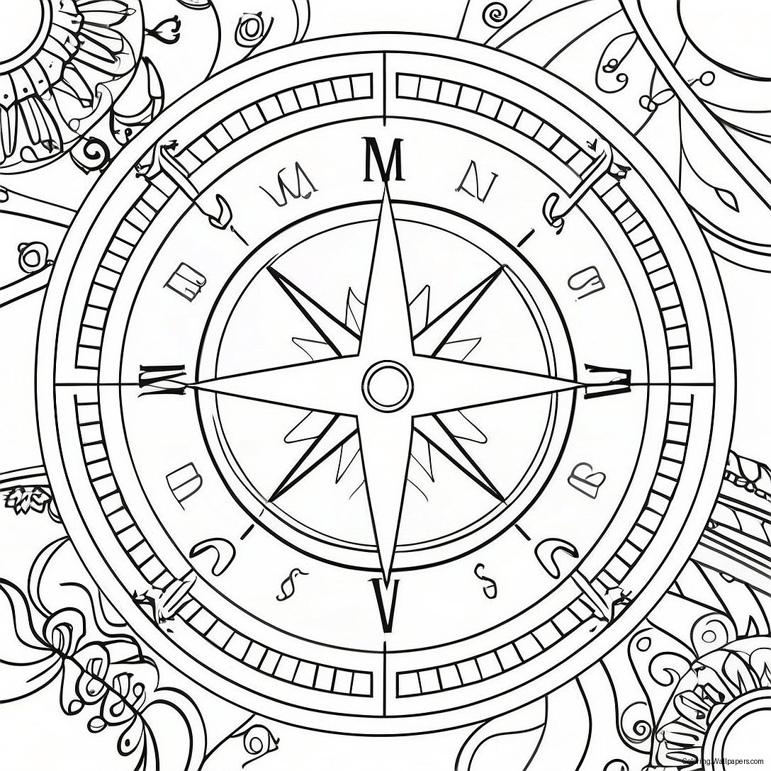 Compass Coloring Page 26337