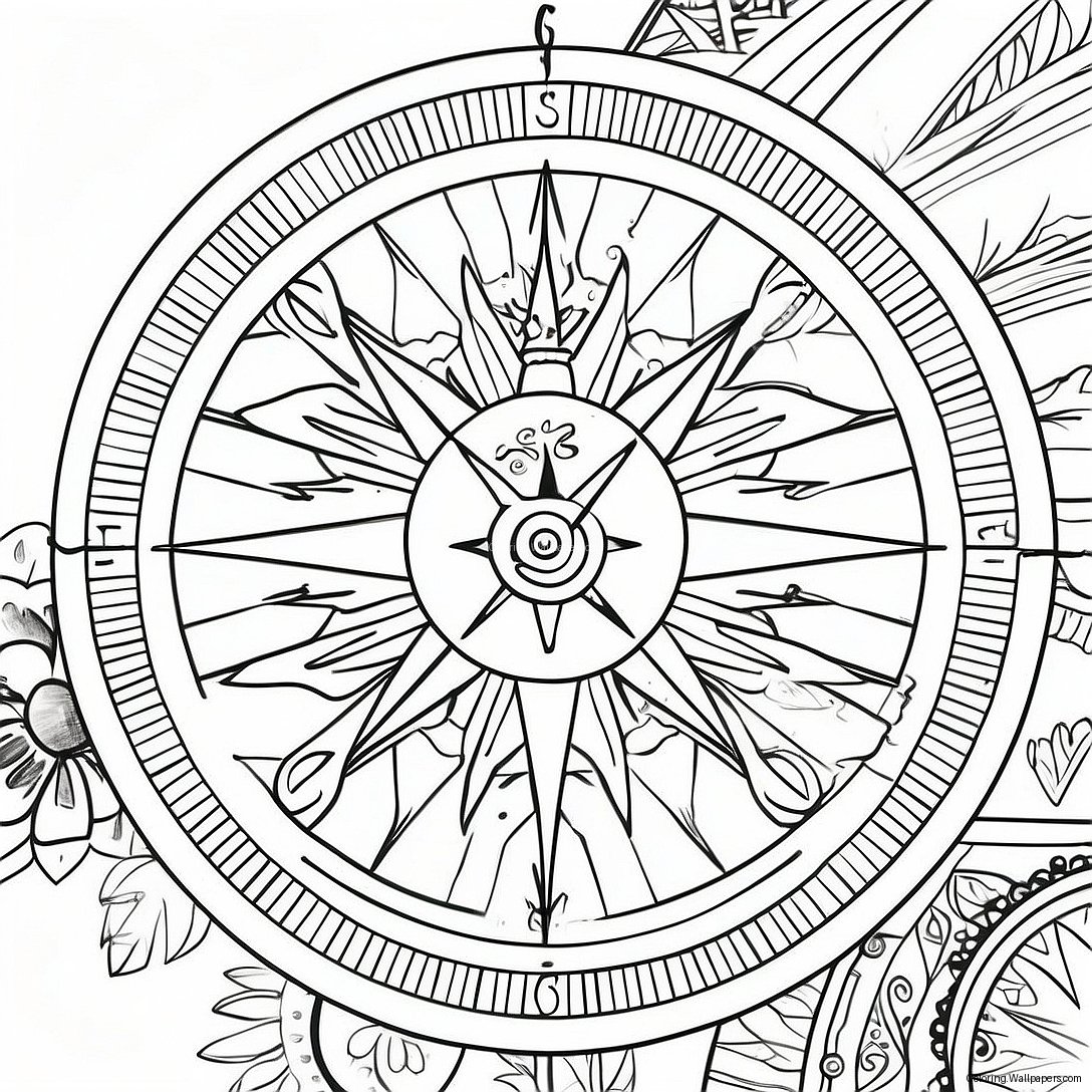 Compass Coloring Page 26340