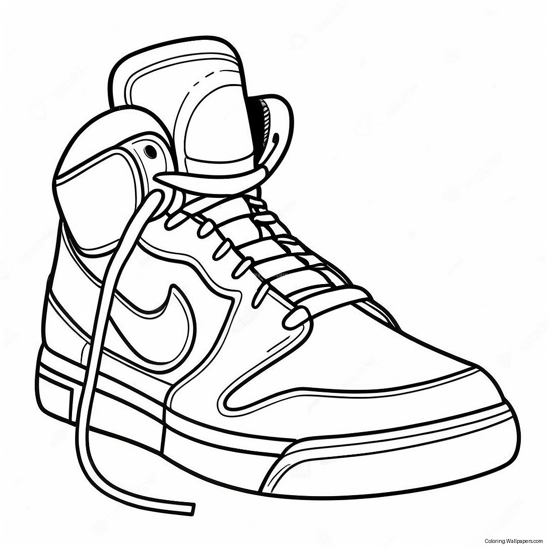 Coole Basketball-Sneaker Ausmalbild 15476