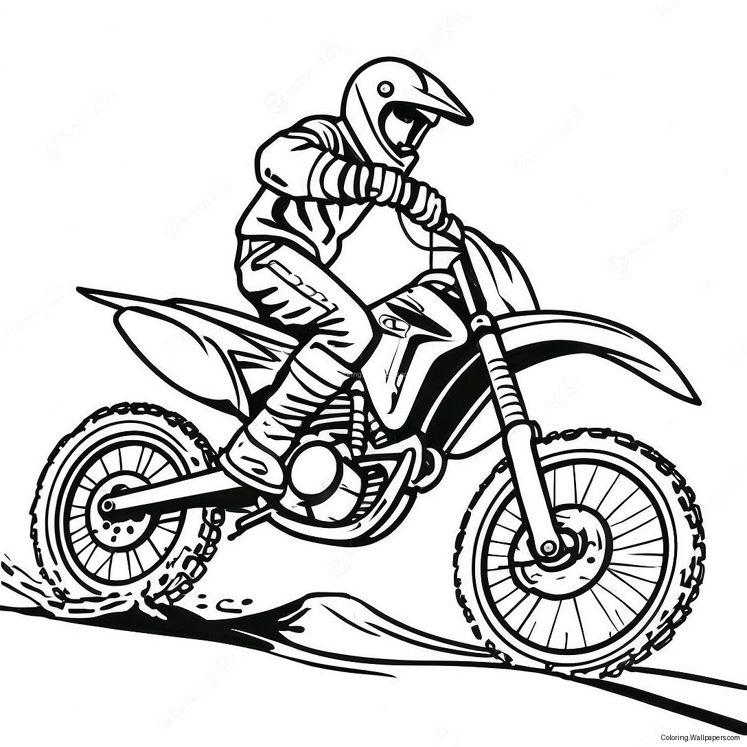 Cooler Dirtbike-Fahrer Ausmalbild 234