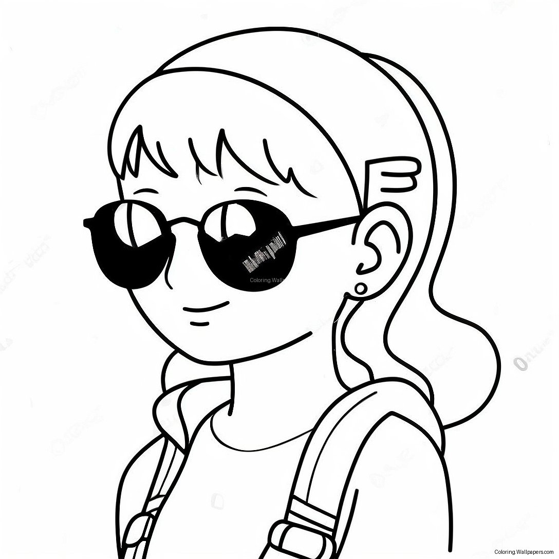 Cool Gacha Life Tomboy With Sunglasses Coloring Page 6842