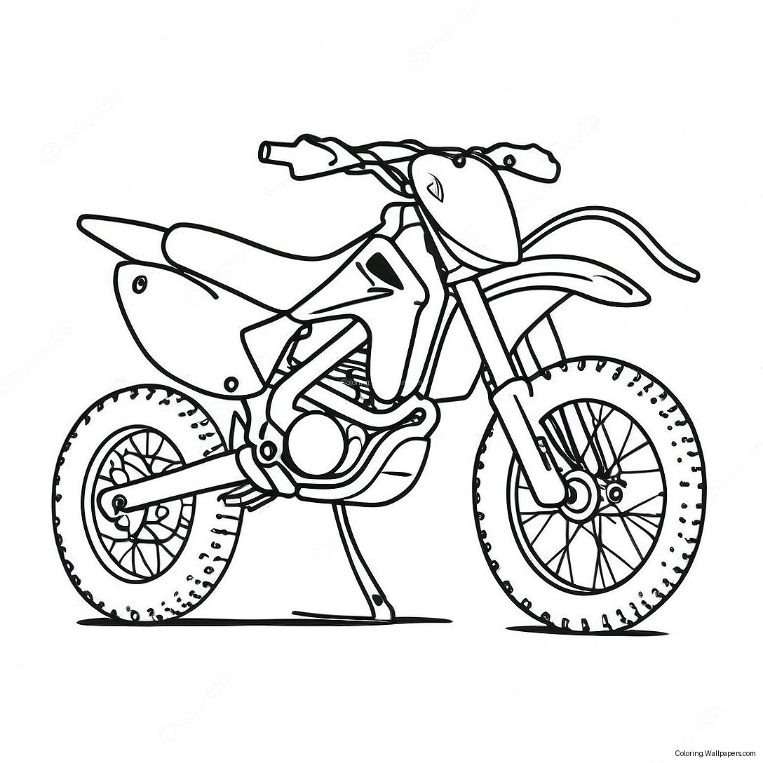 Cool Honda Dirt Bike Racing Coloring Page 42165