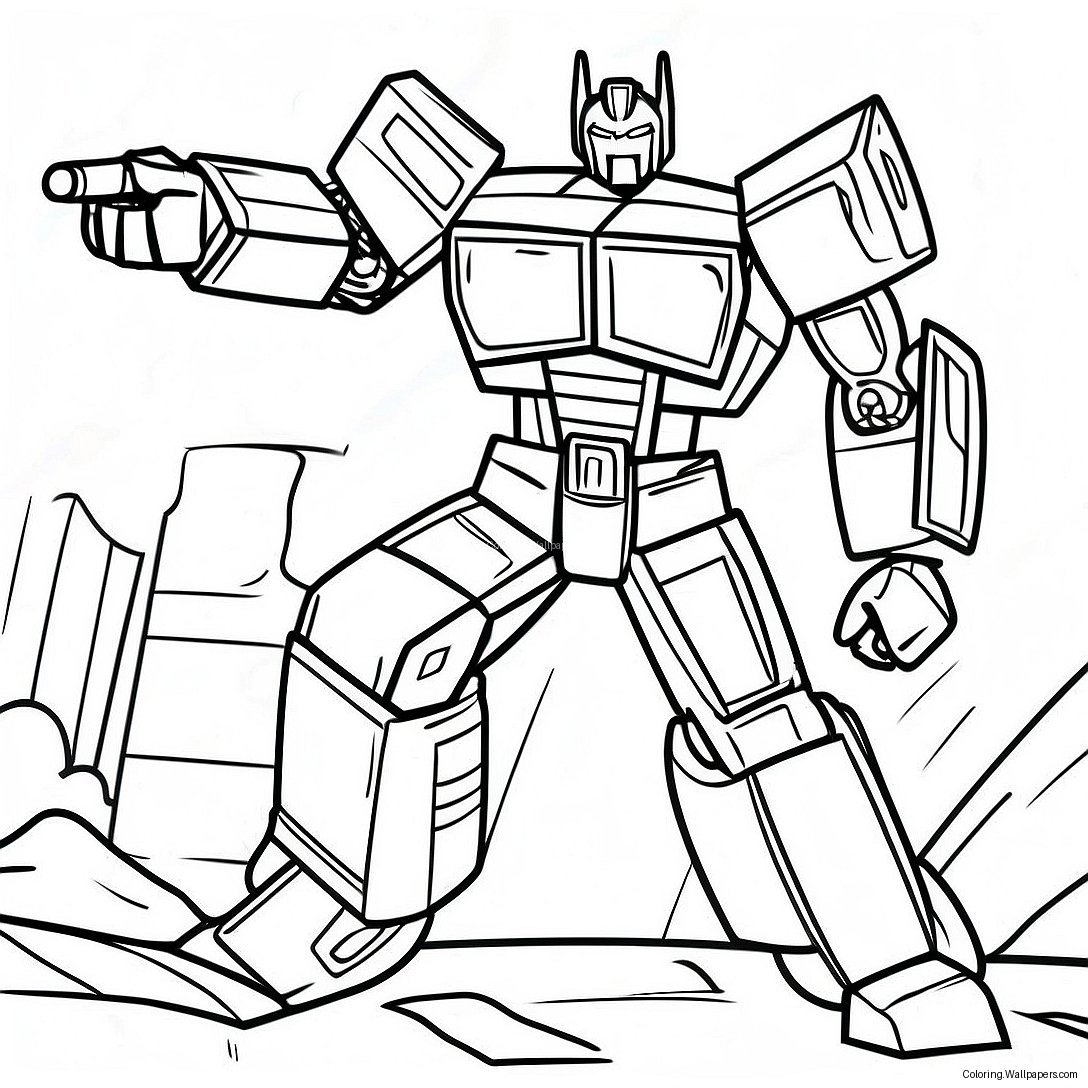 Cool Jazz Transformers In Action Coloring Page 50425