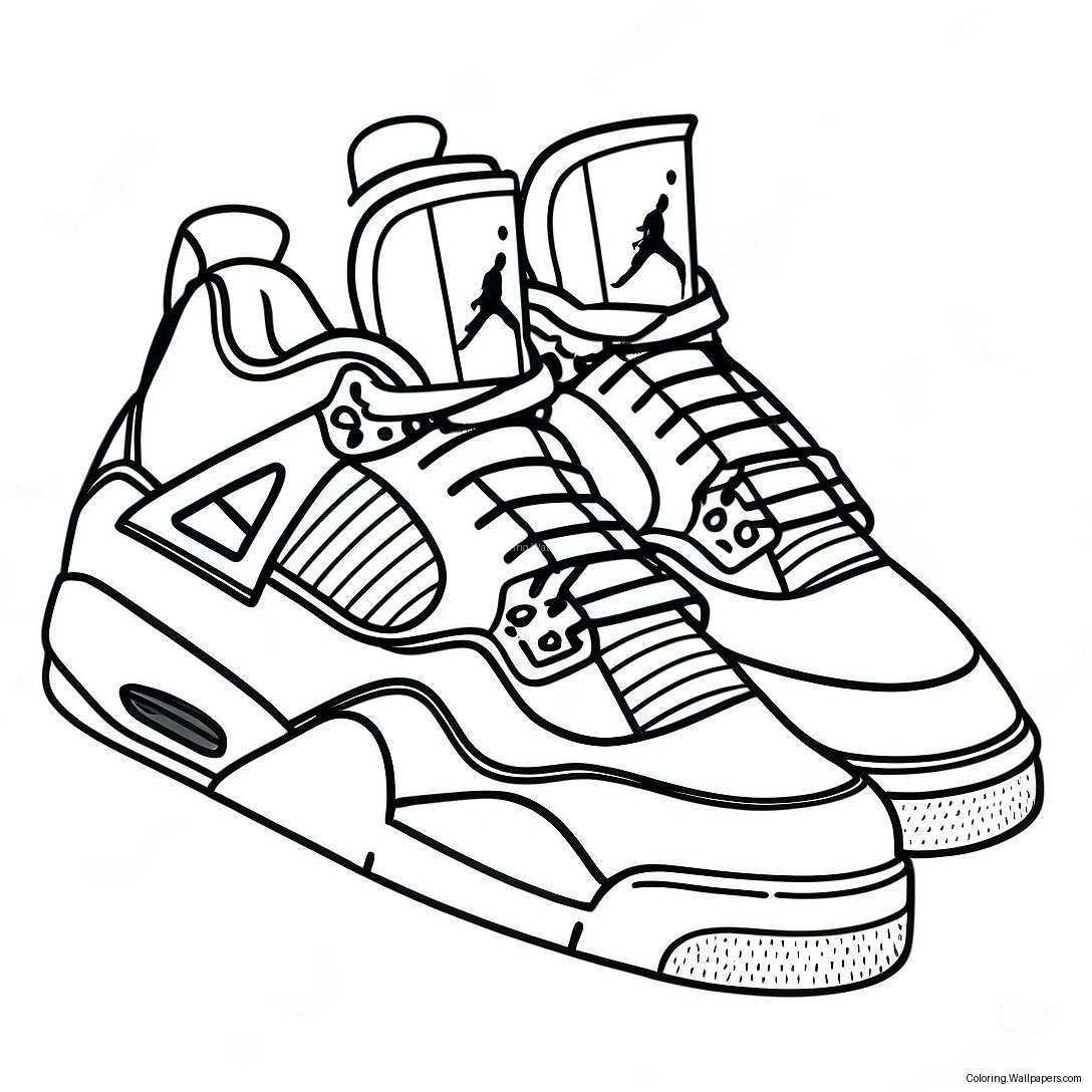 Coole Jordan 4 Sneaker Ausmalbild 1315