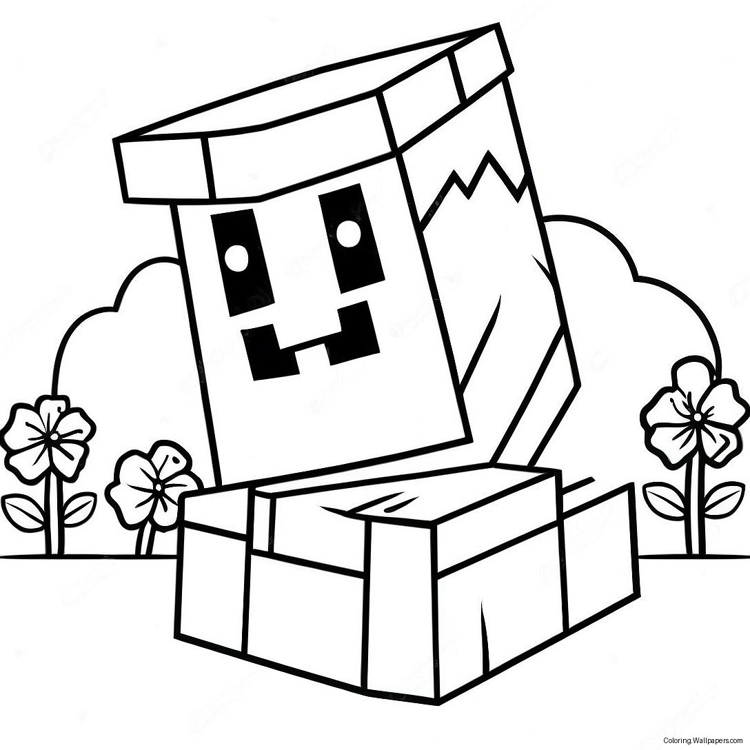 Cool Minecraft Coloring Page 42986