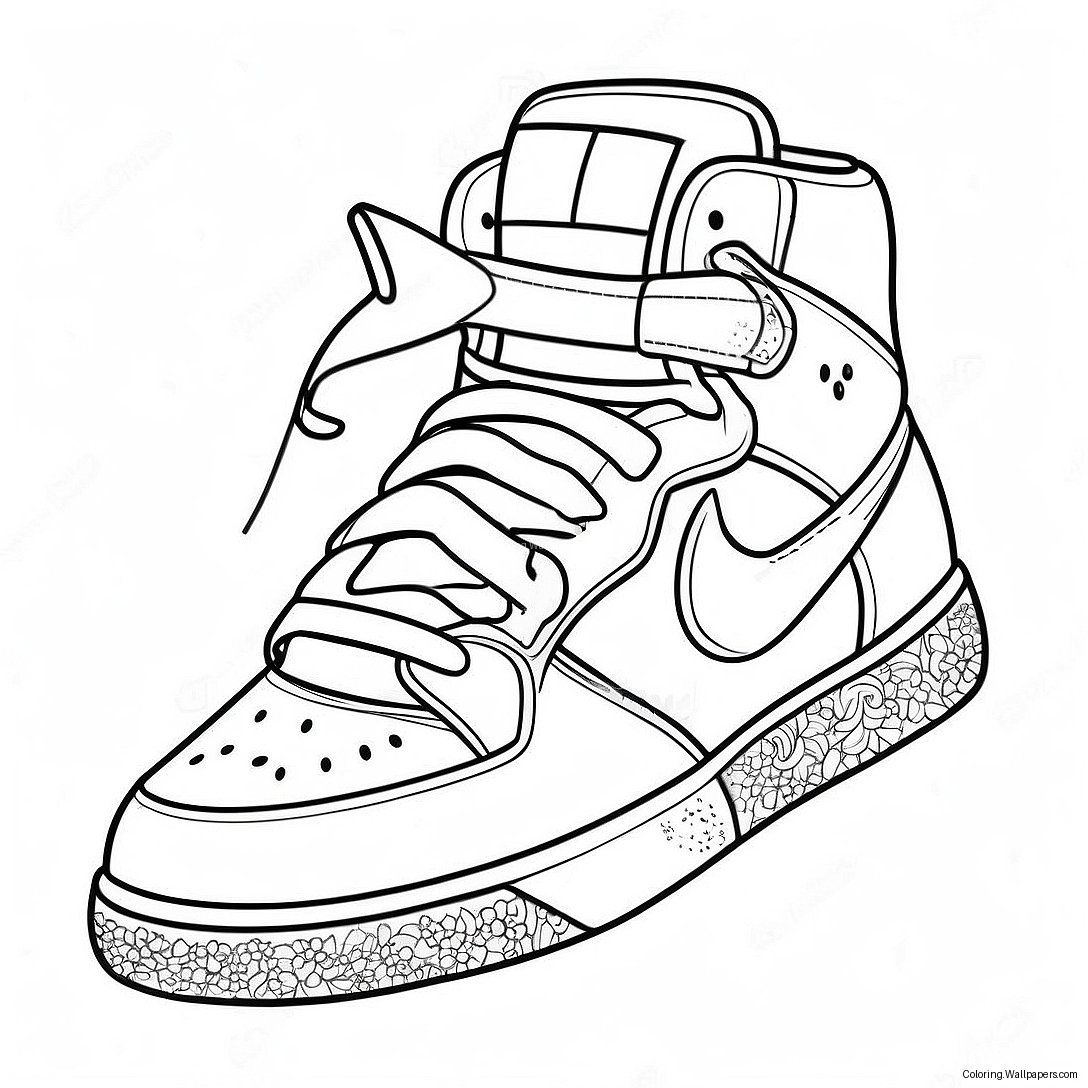 Cool Sneaker Design Coloring Page 188