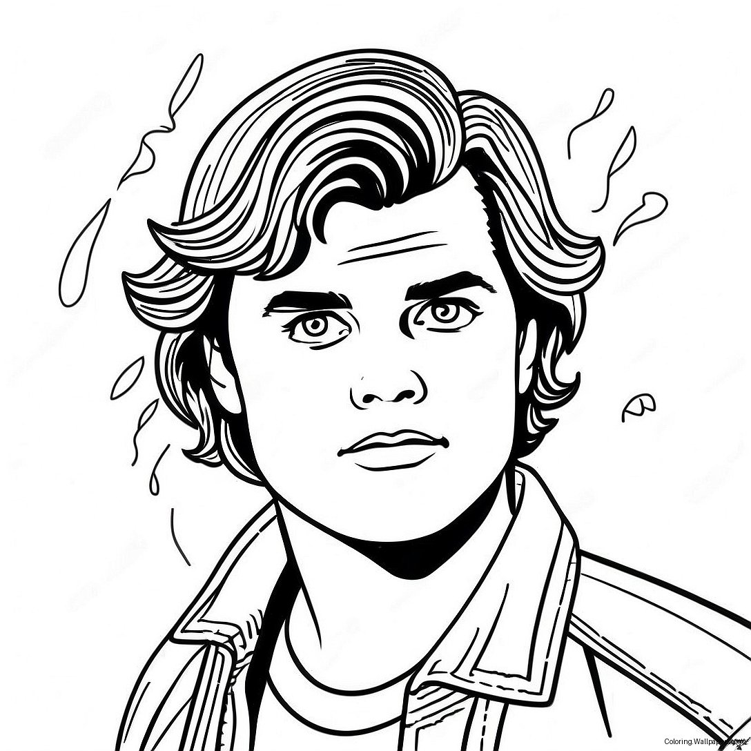 Cool Steve Harrington With Hair Coloring Page 57022