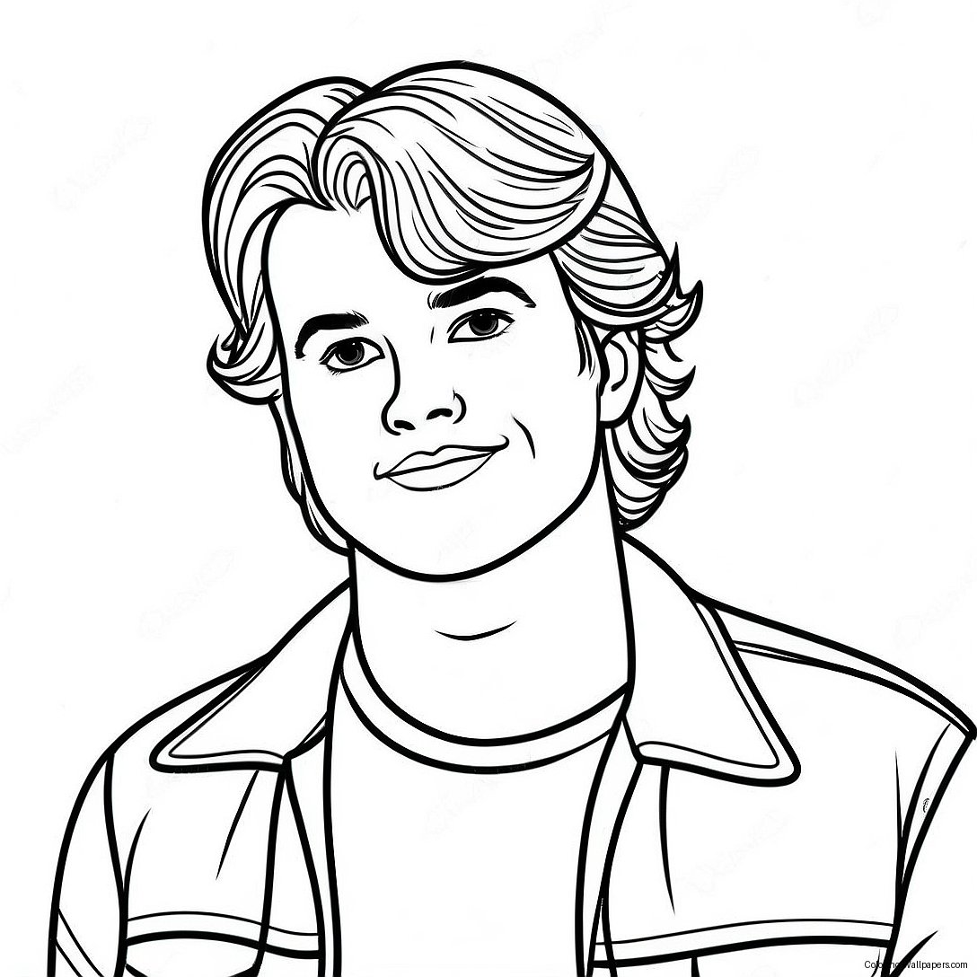 Cool Steve Harrington With Hair Coloring Page 57023