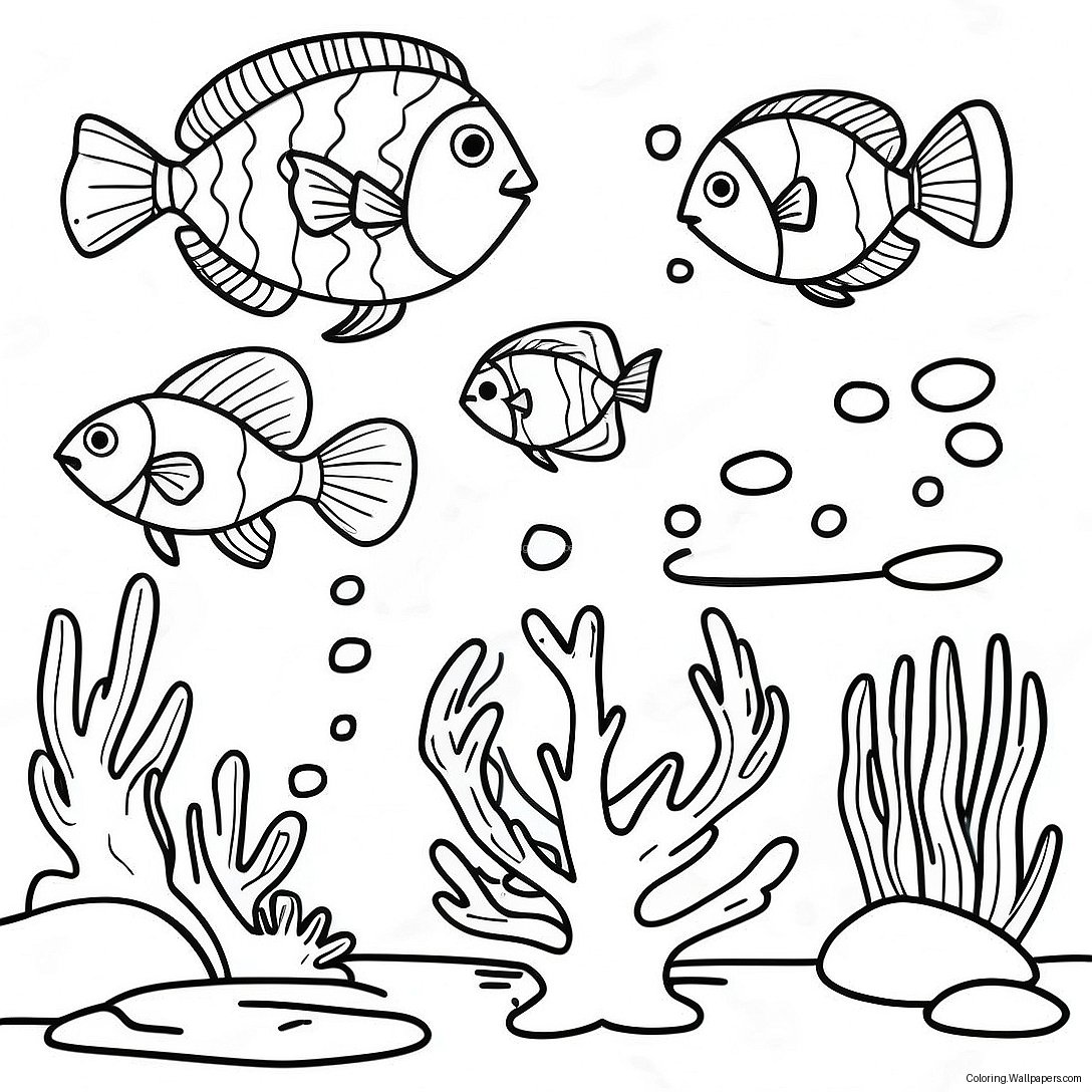 Coral Reef Coloring Page 4321