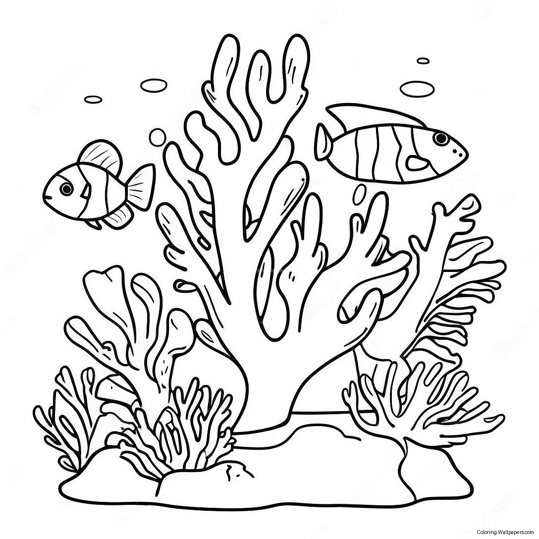 Coral Reef Coloring Page 4324