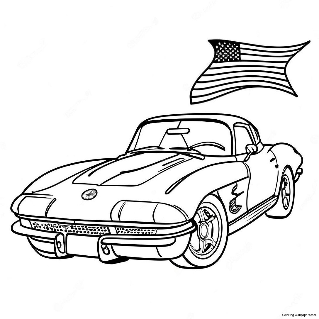 Corvette Målarbild 1449