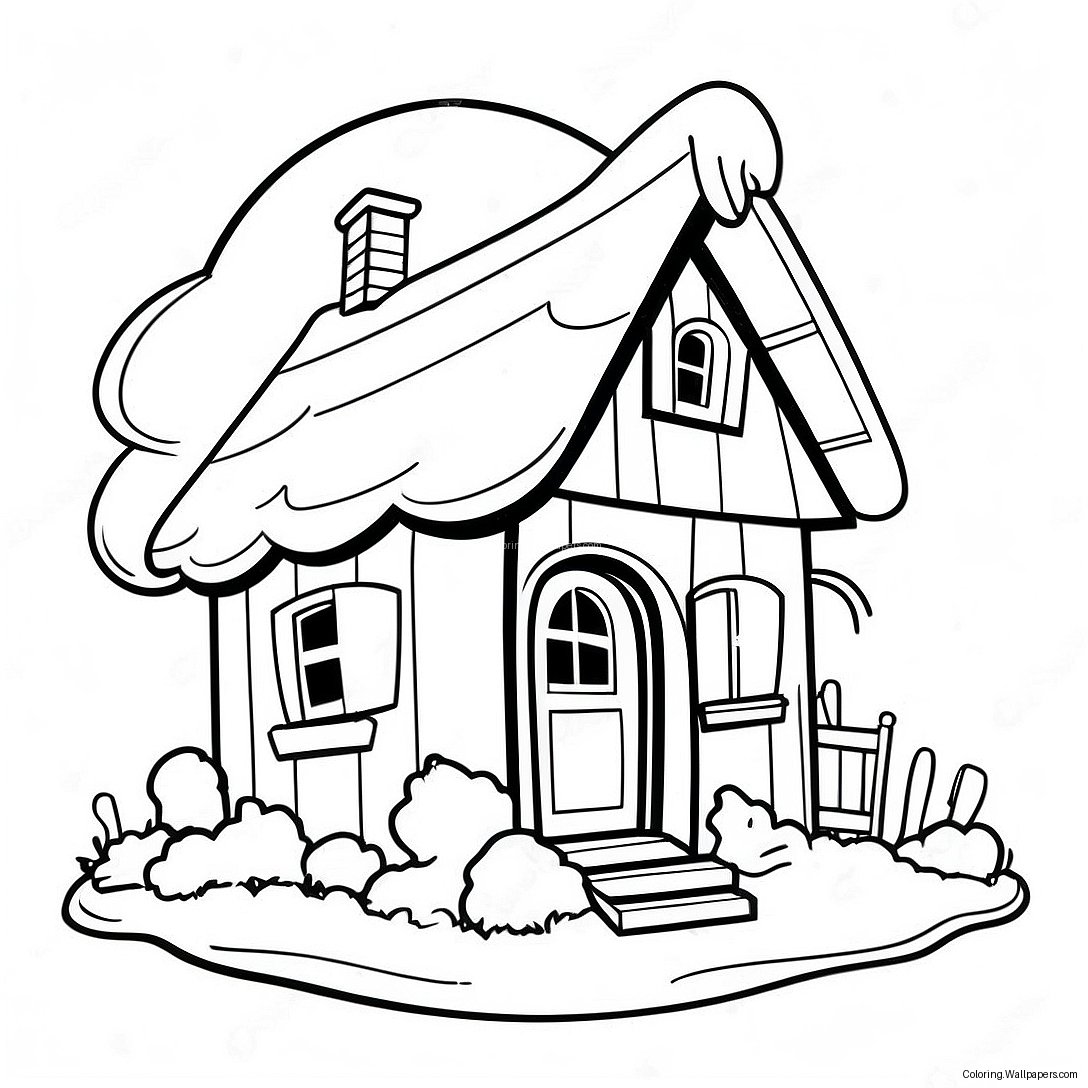 Cottage Coloring Page 55093