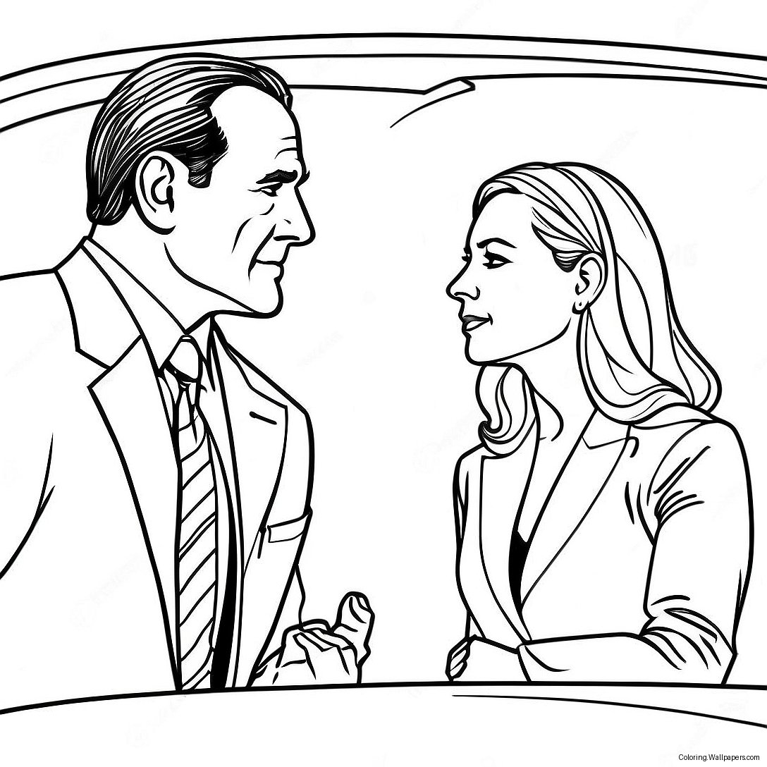 Pagina Da Colorare Coulson E Melinda May In Azione 47322