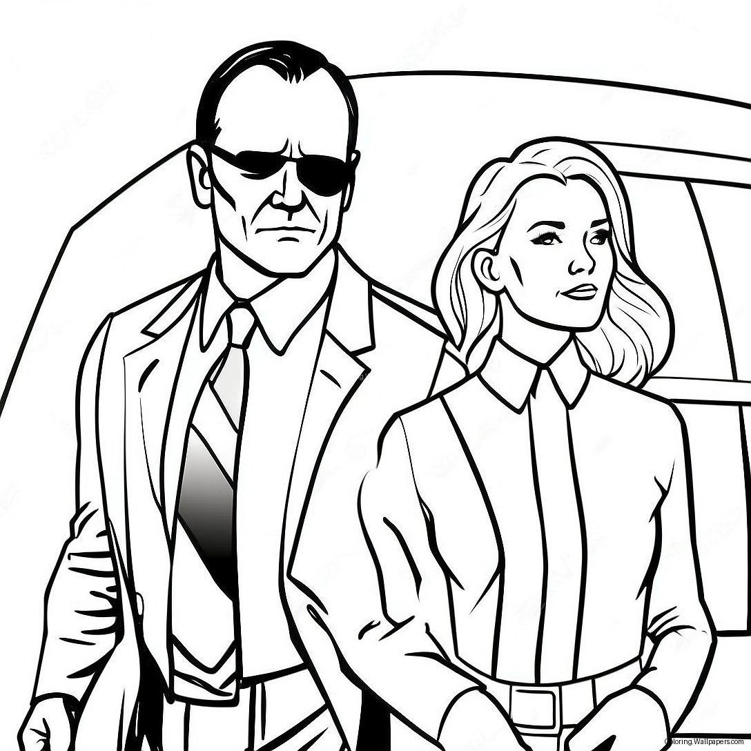 Página Para Colorear De Coulson Y Melinda May En Acción 47324