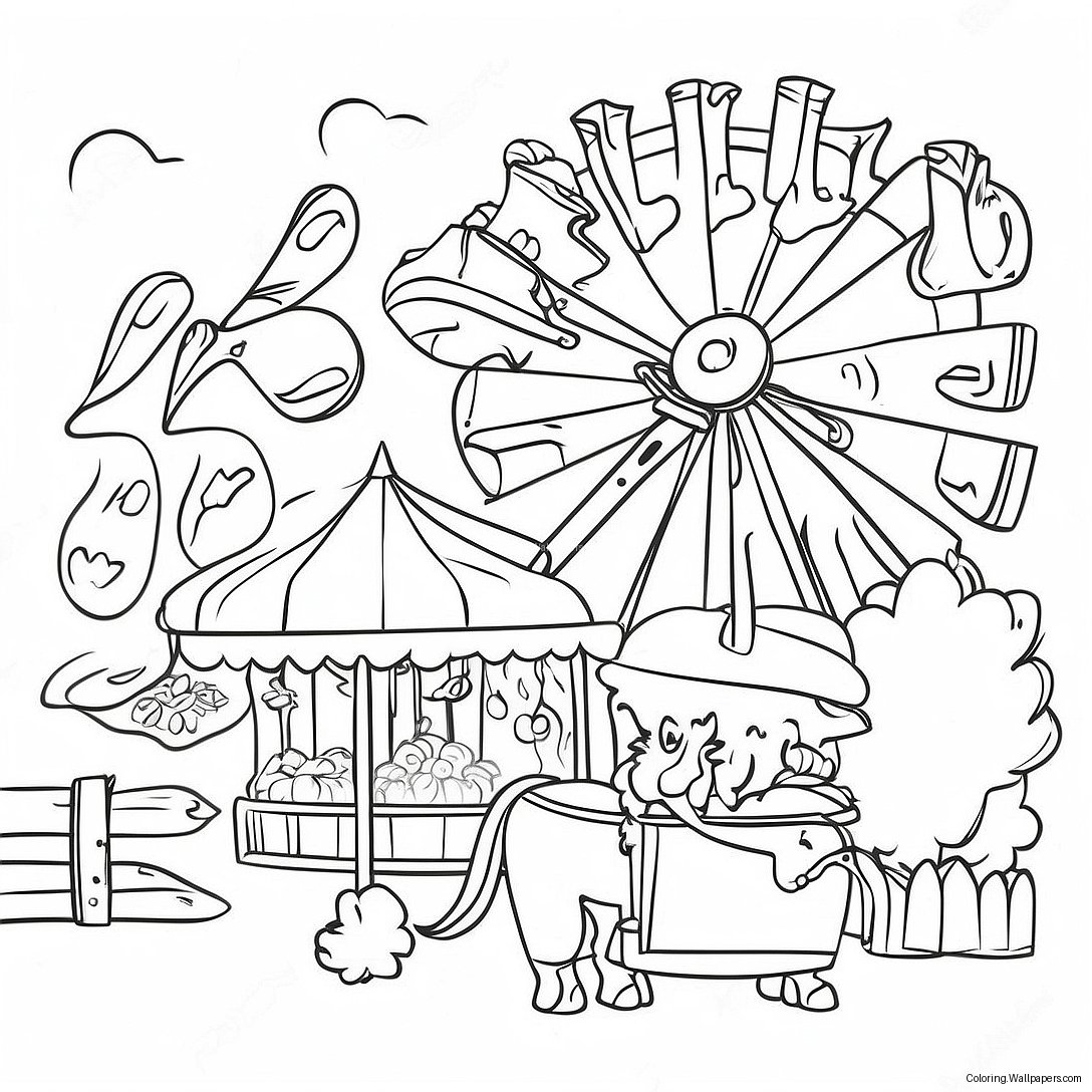 County Fair Fun Activities Coloring Page 36104