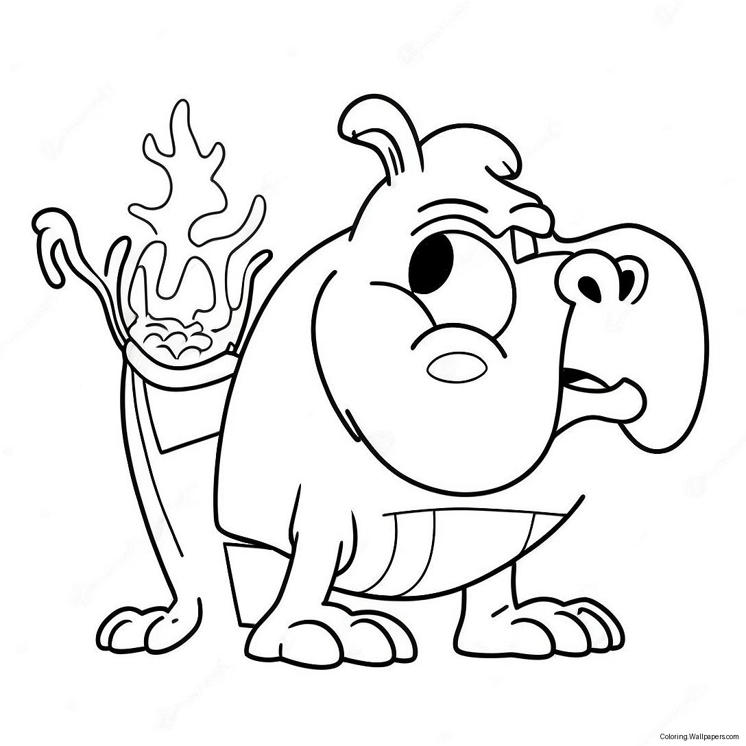 Courage The Cowardly Dog Coloring Page 9482