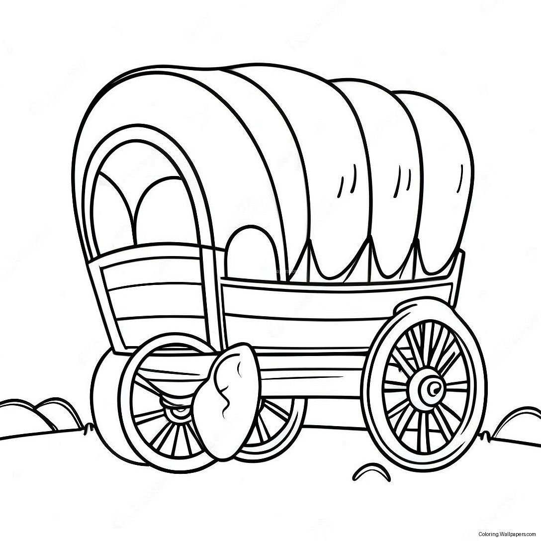 Bedeckter Wagen Auf Dem Oregon Trail Ausmalbild 22453