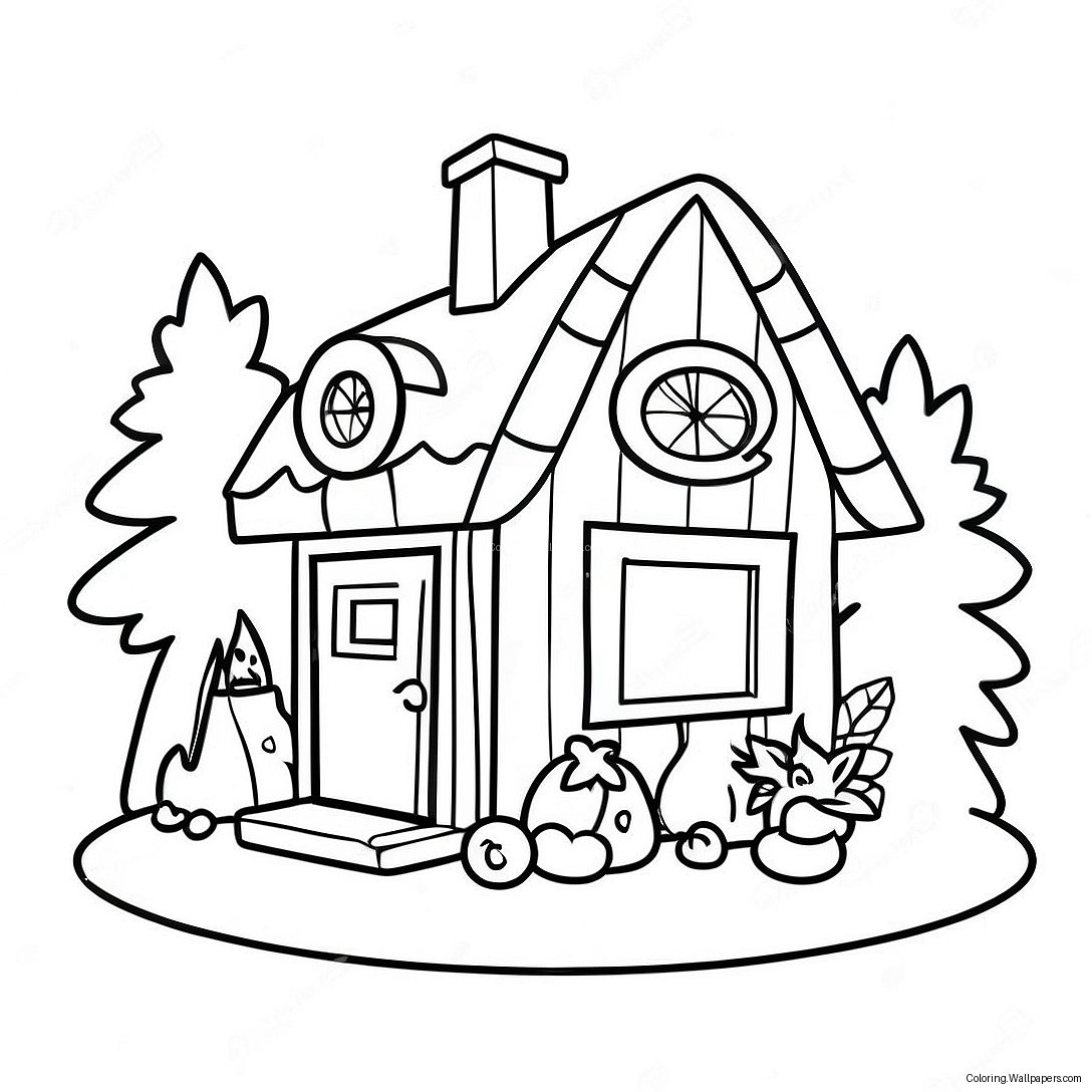 Cozy Cottage Coloring Page 4586