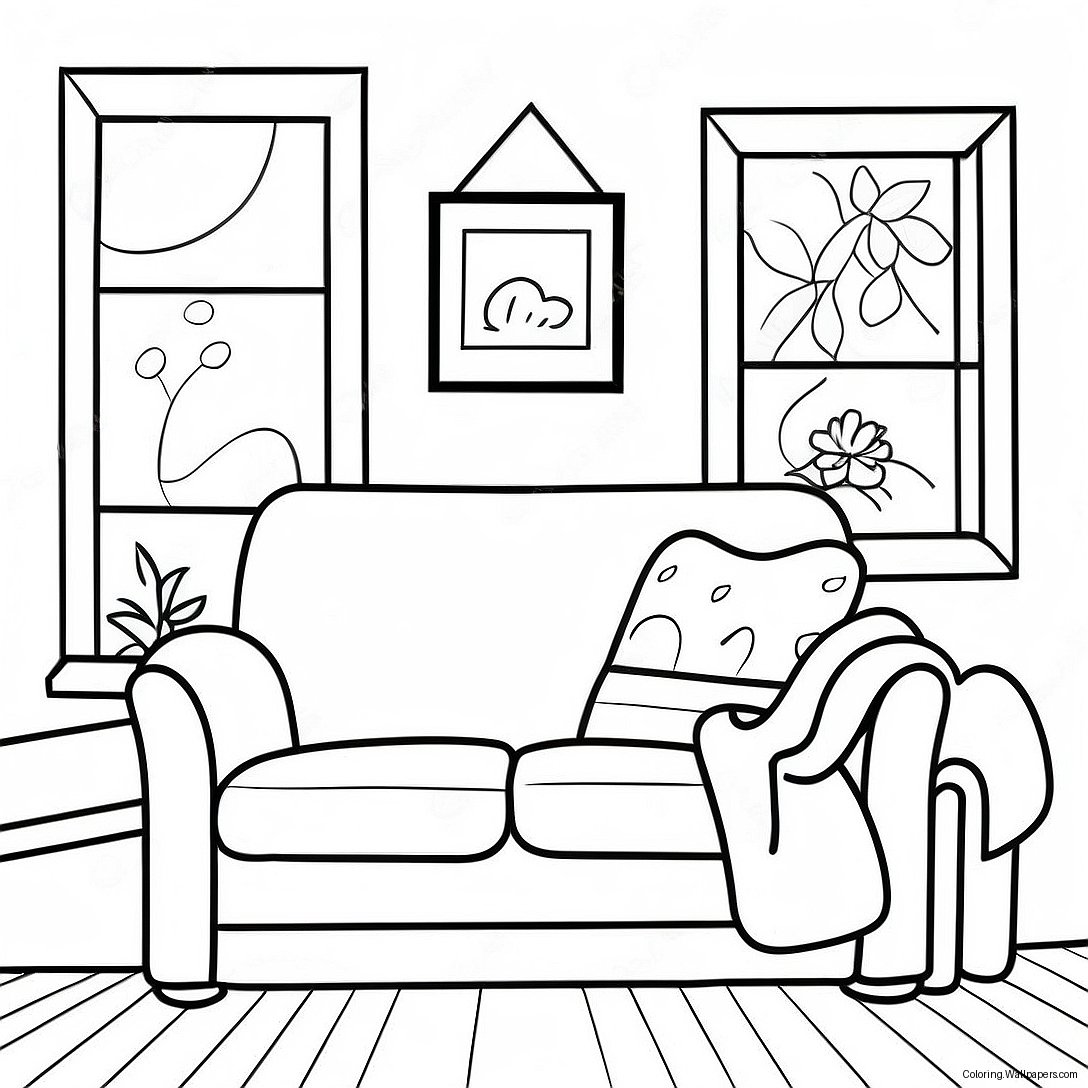 Cozy Couch Coloring Page 53997