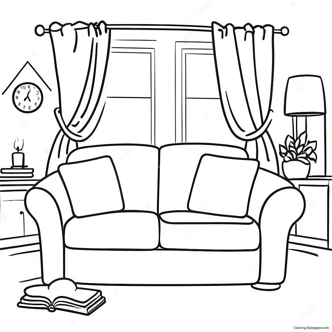 Cozy Couch Coloring Page 54000