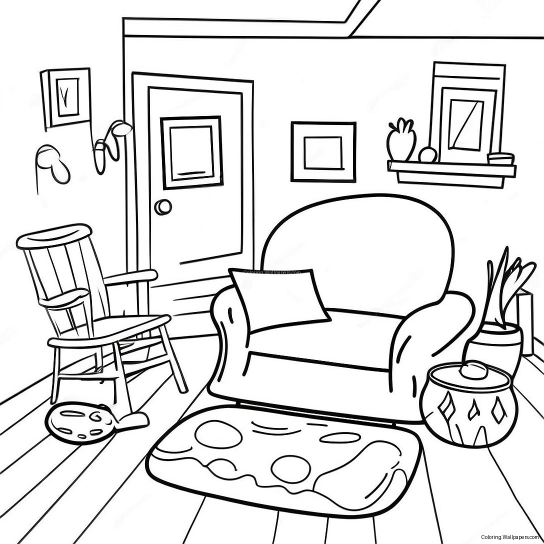 Cozy Welcome Home Coloring Page 2022