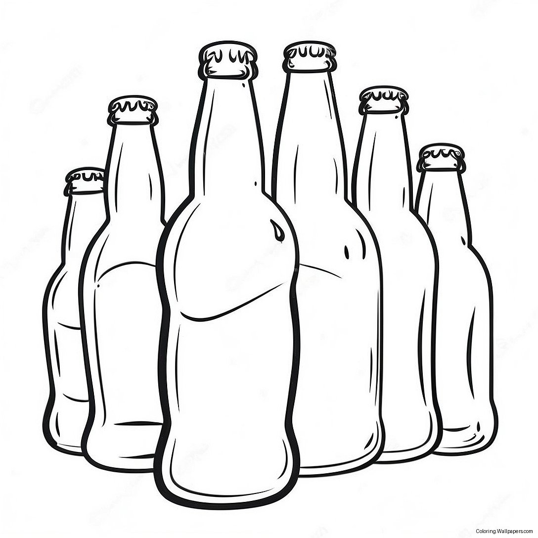 Craft Beer Bottles Coloring Page 41411