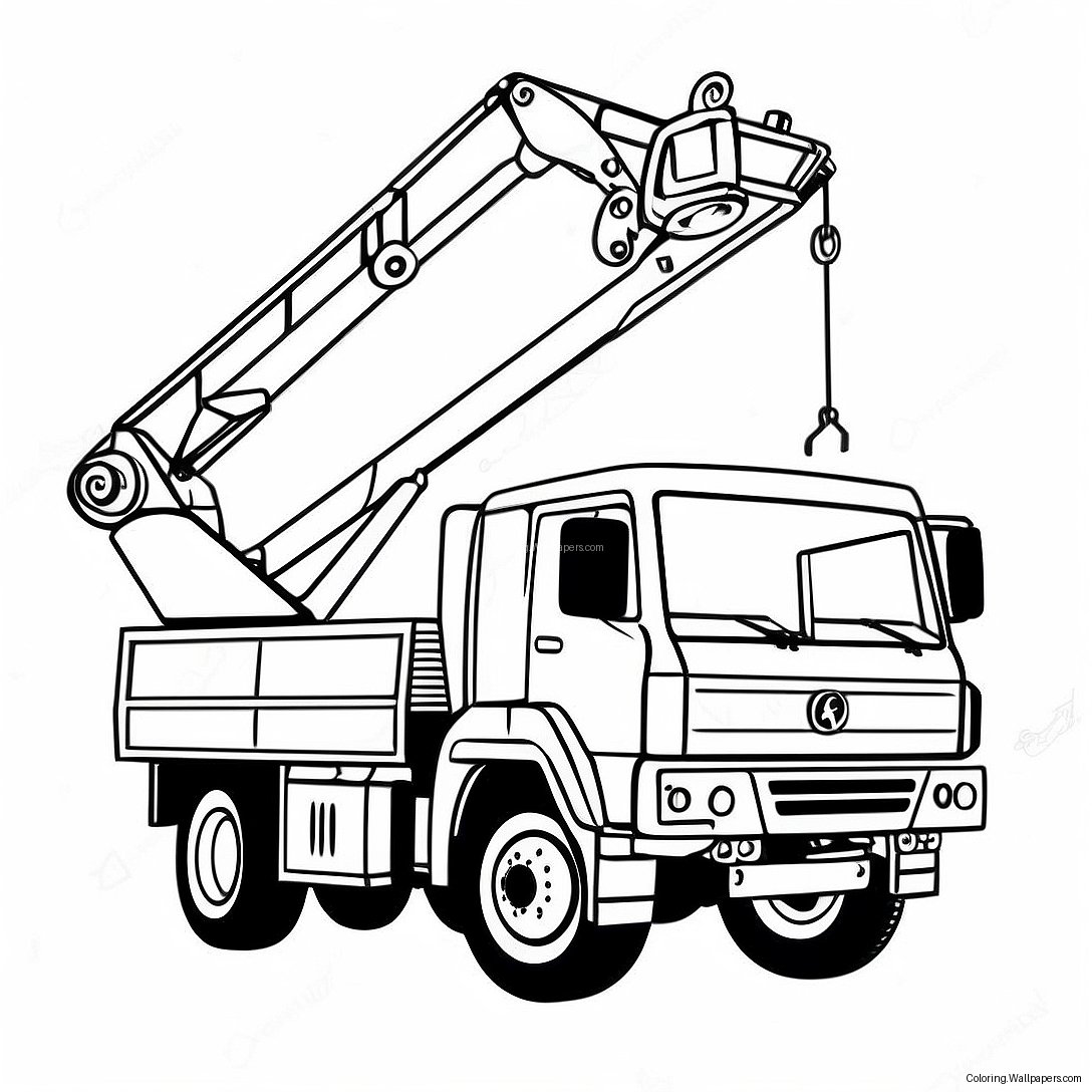 Crane Truck Coloring Page 50777