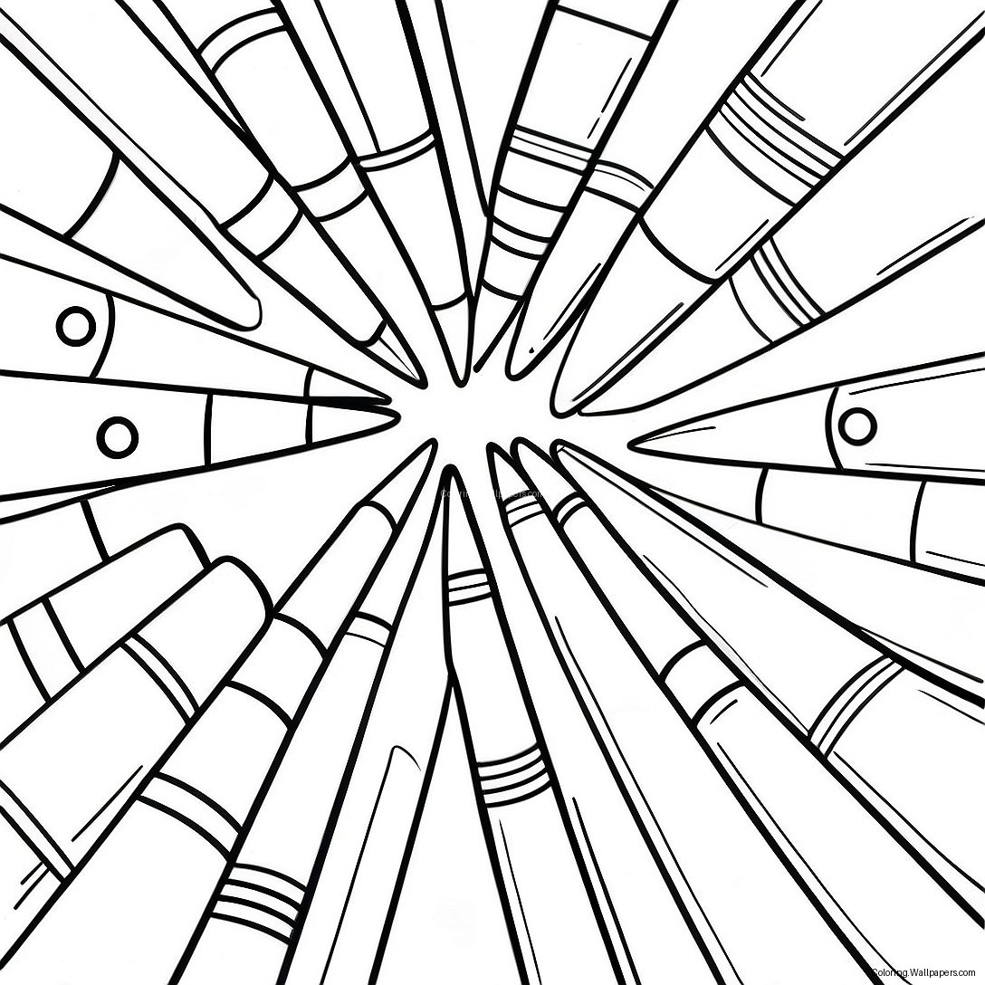 Crayons Coloring Page 30693