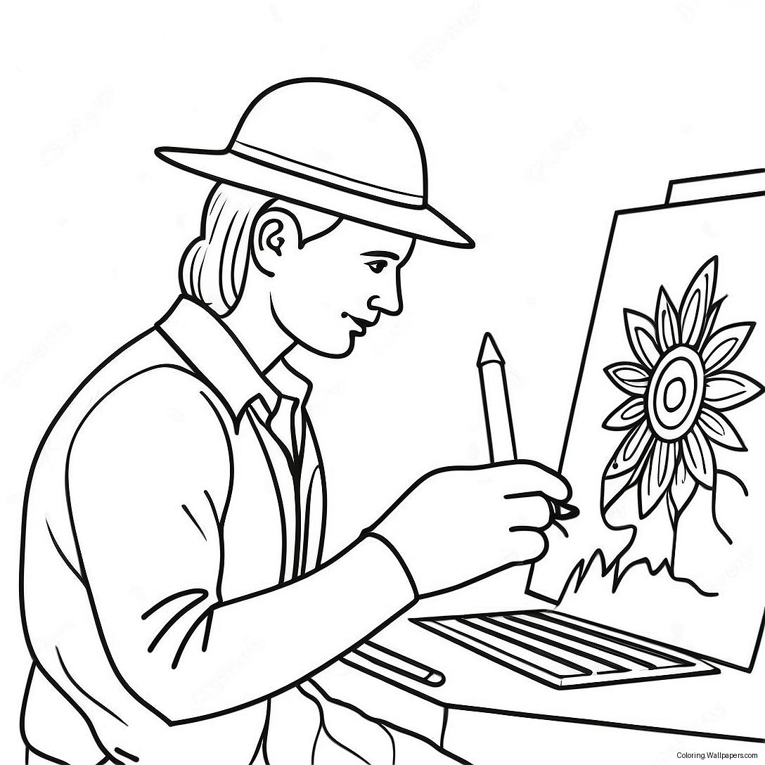 Creative Artist At Work Coloring Page 8457