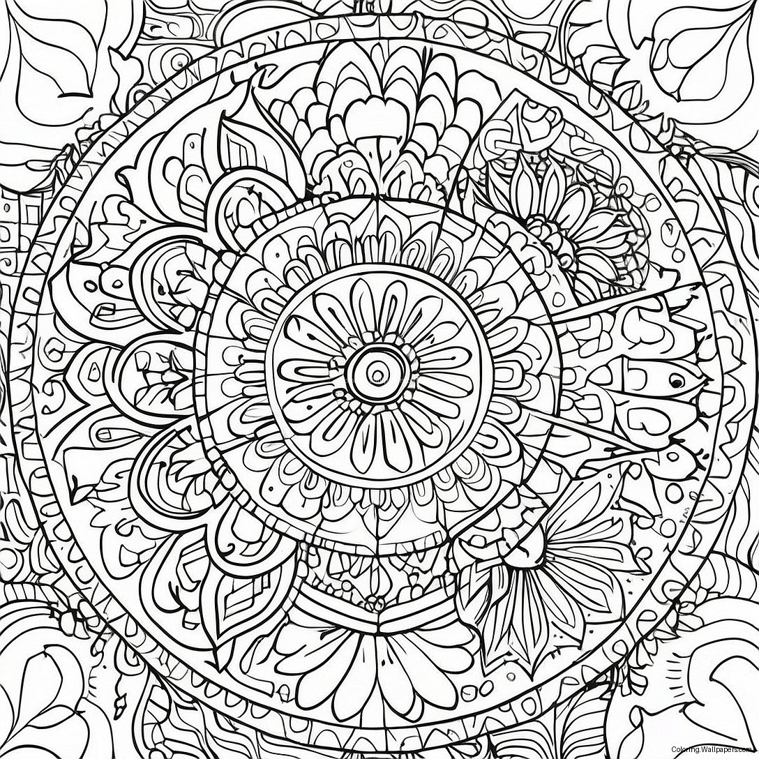 Creative Mandala Coloring Page 8481