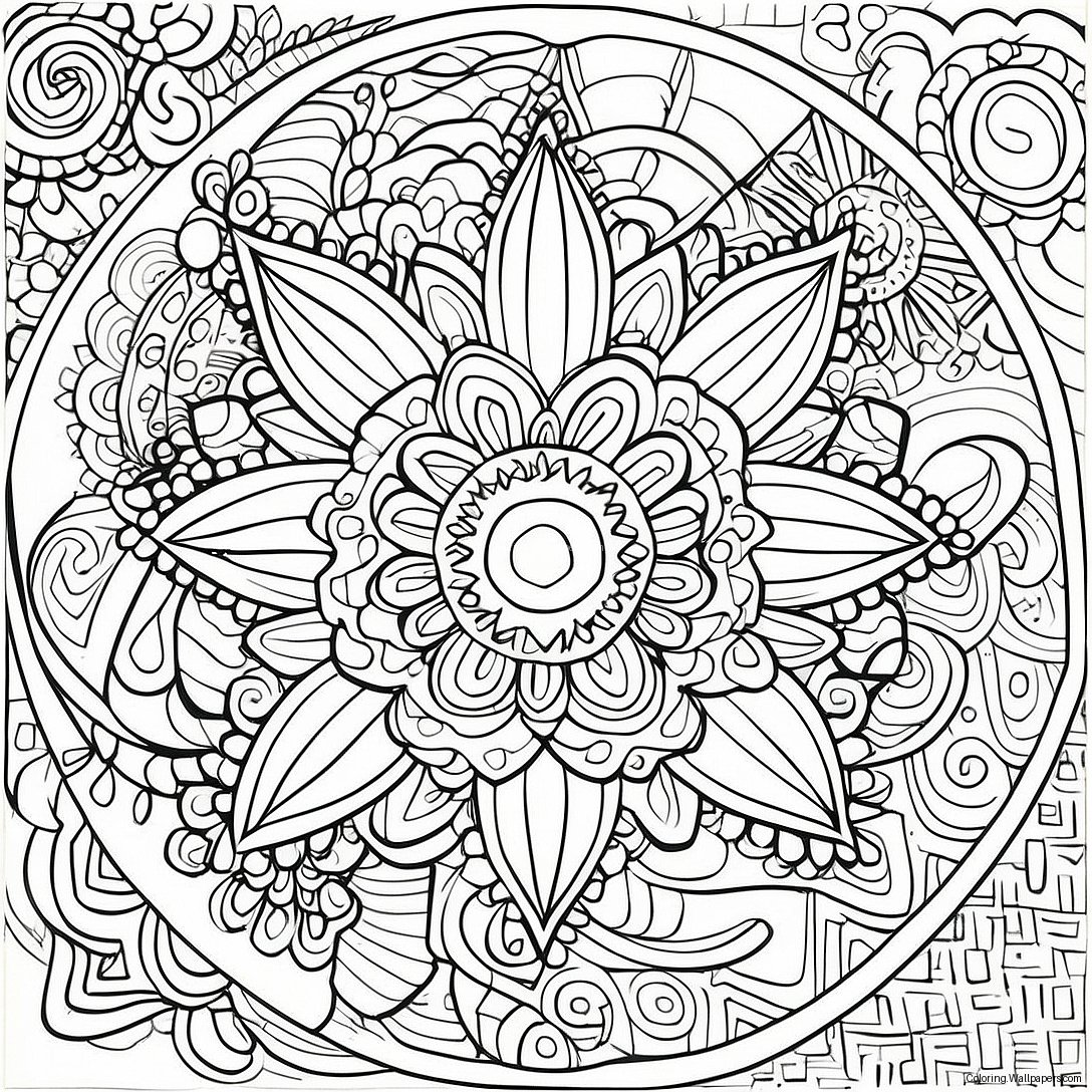 Creative Mandala Coloring Page 8482