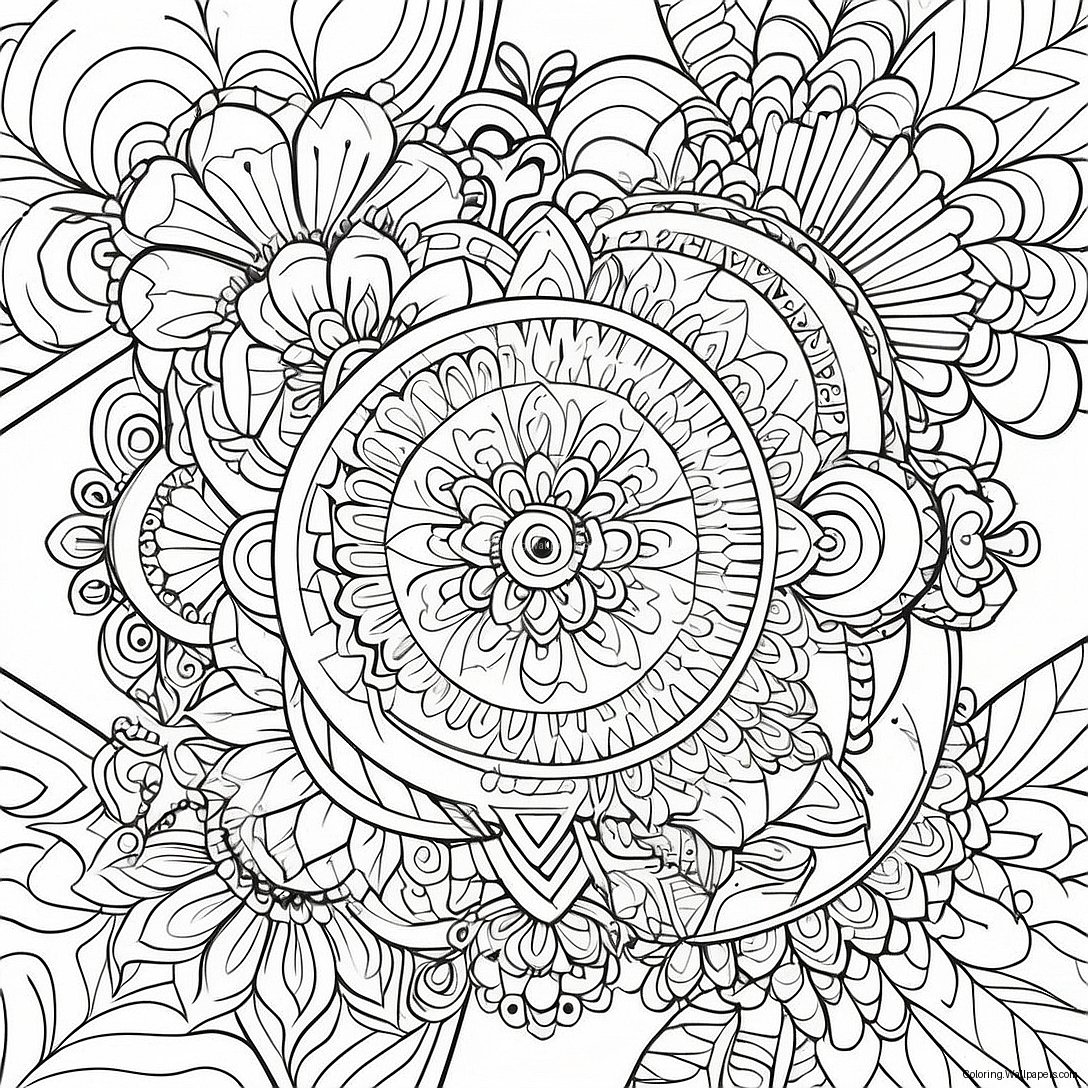 Creative Mandala Coloring Page 8484