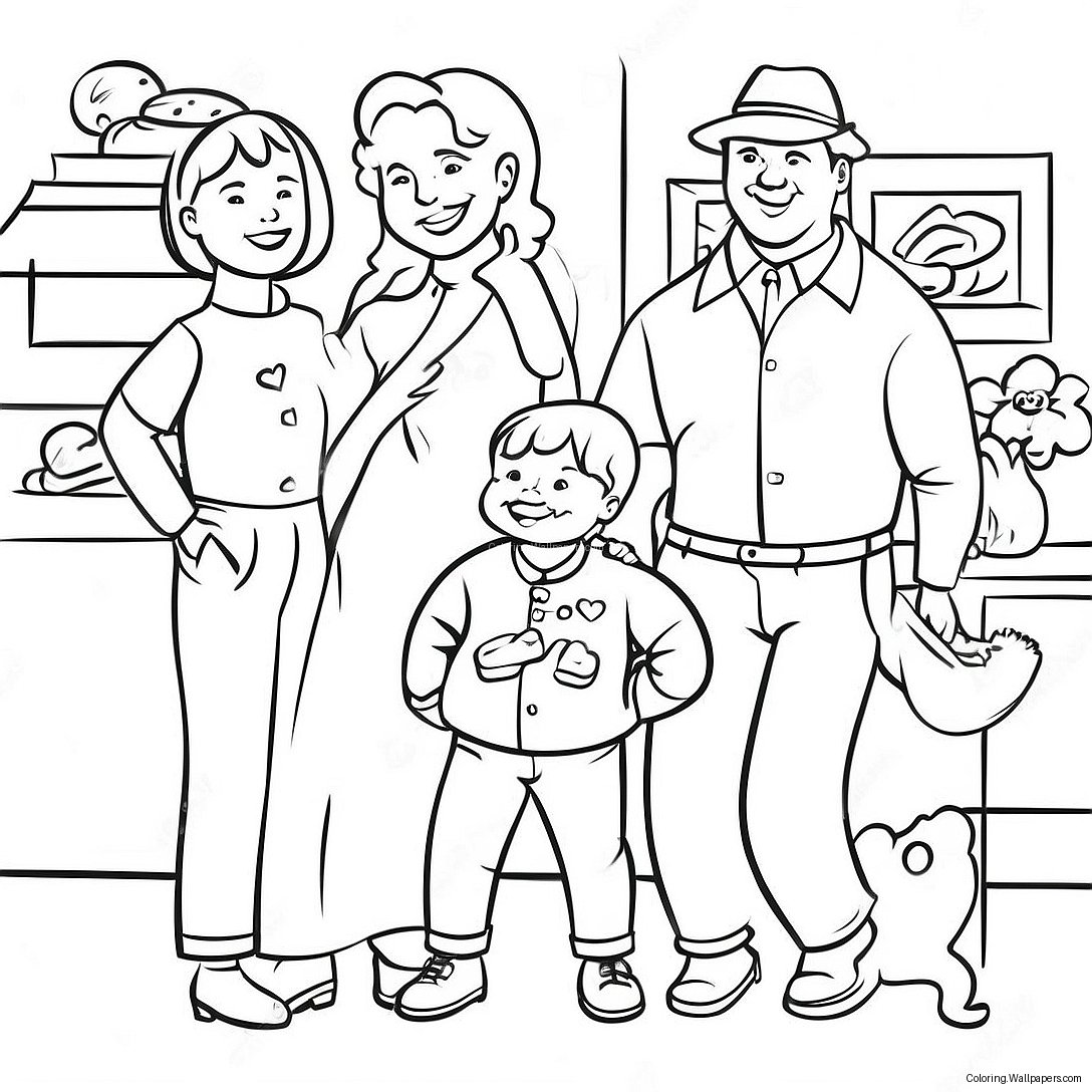 Creative Momjunction Family Coloring Page 16622