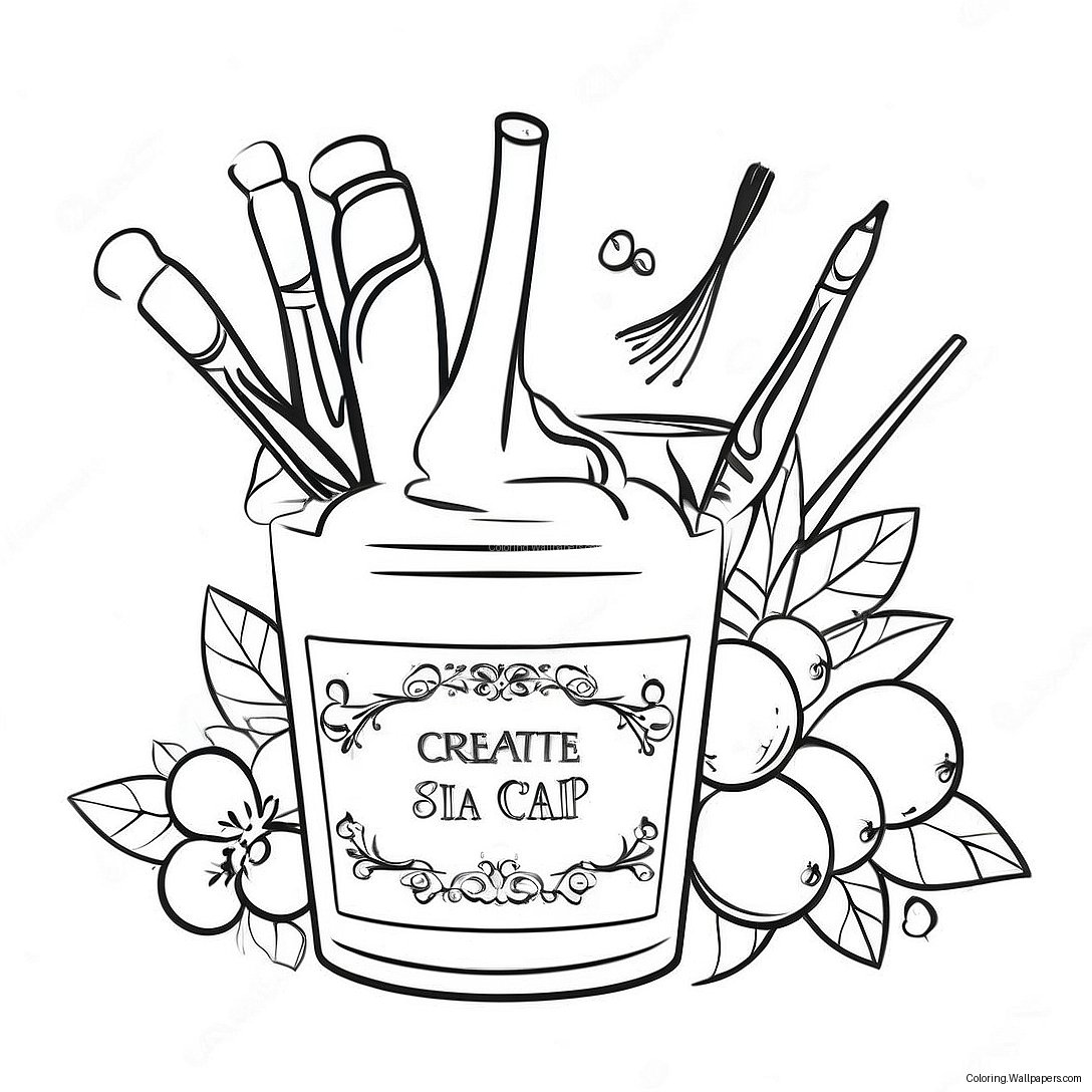 Creative Paint And Sip Party Coloring Page 47892