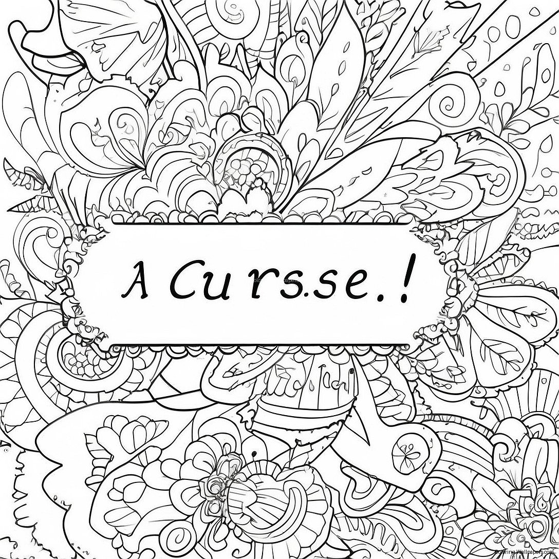 Creative Sayings Quote Curse Words Coloring Page 3353