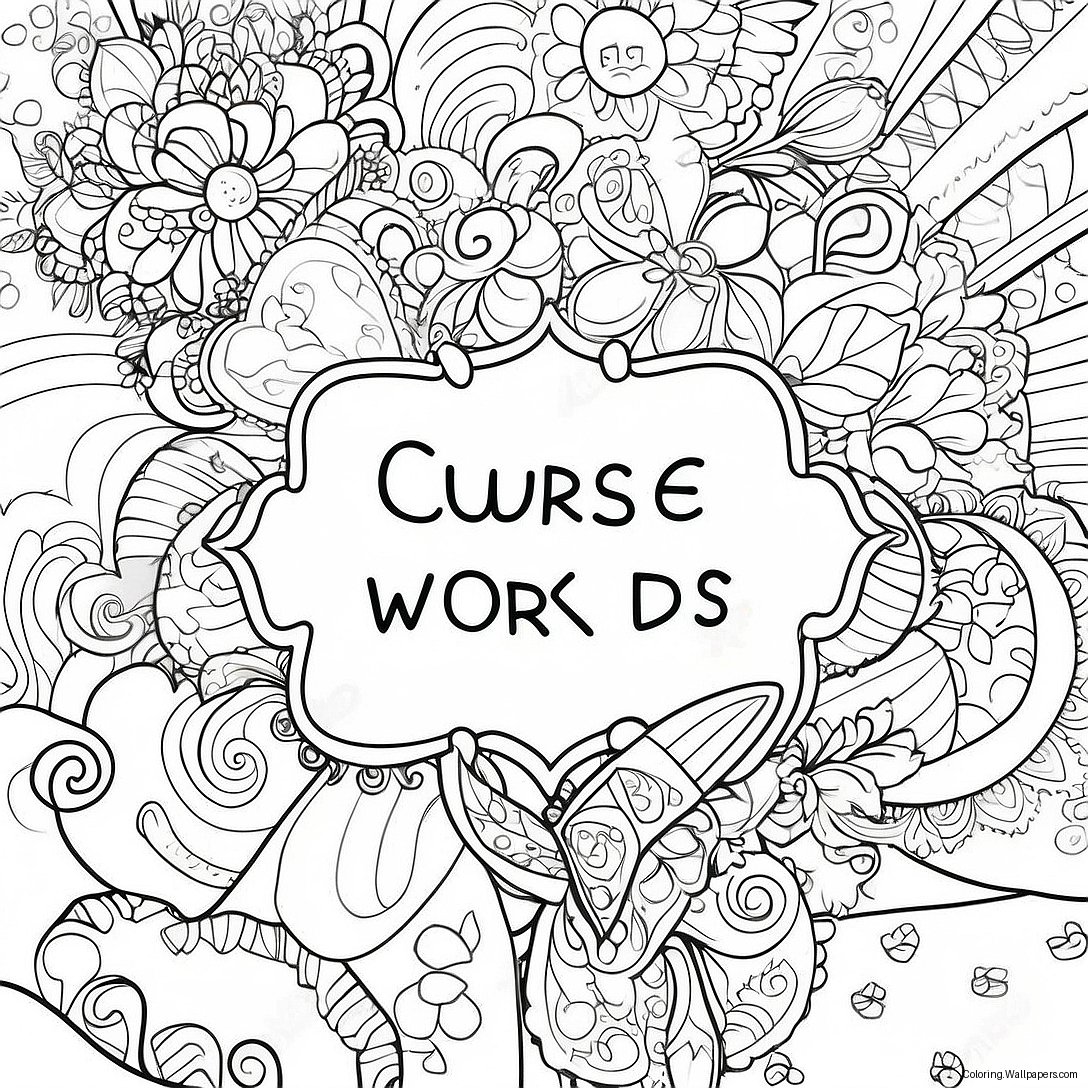 Creative Sayings Quote Curse Words Coloring Page 3356