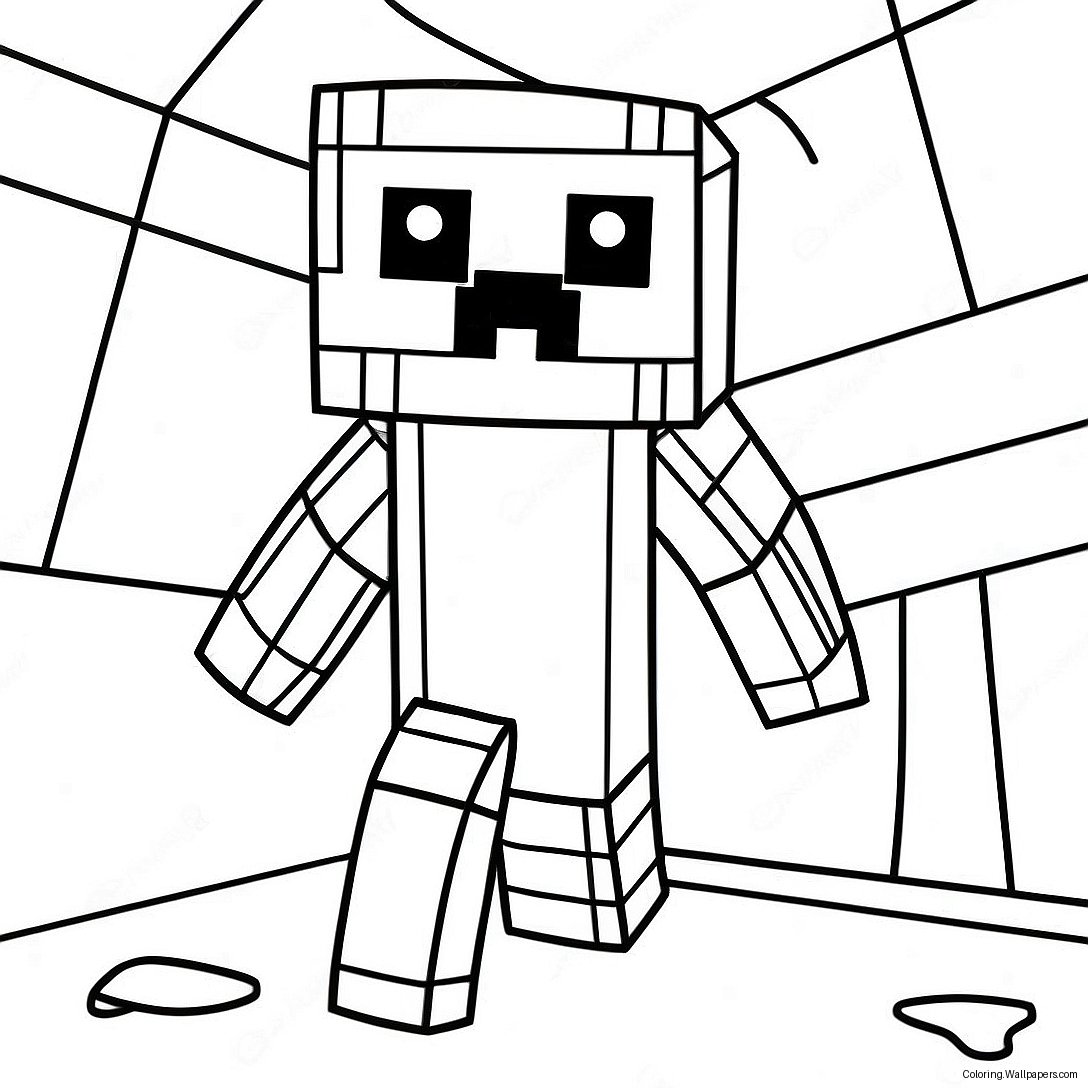 Página Para Colorear De Creeper De Minecraft 22