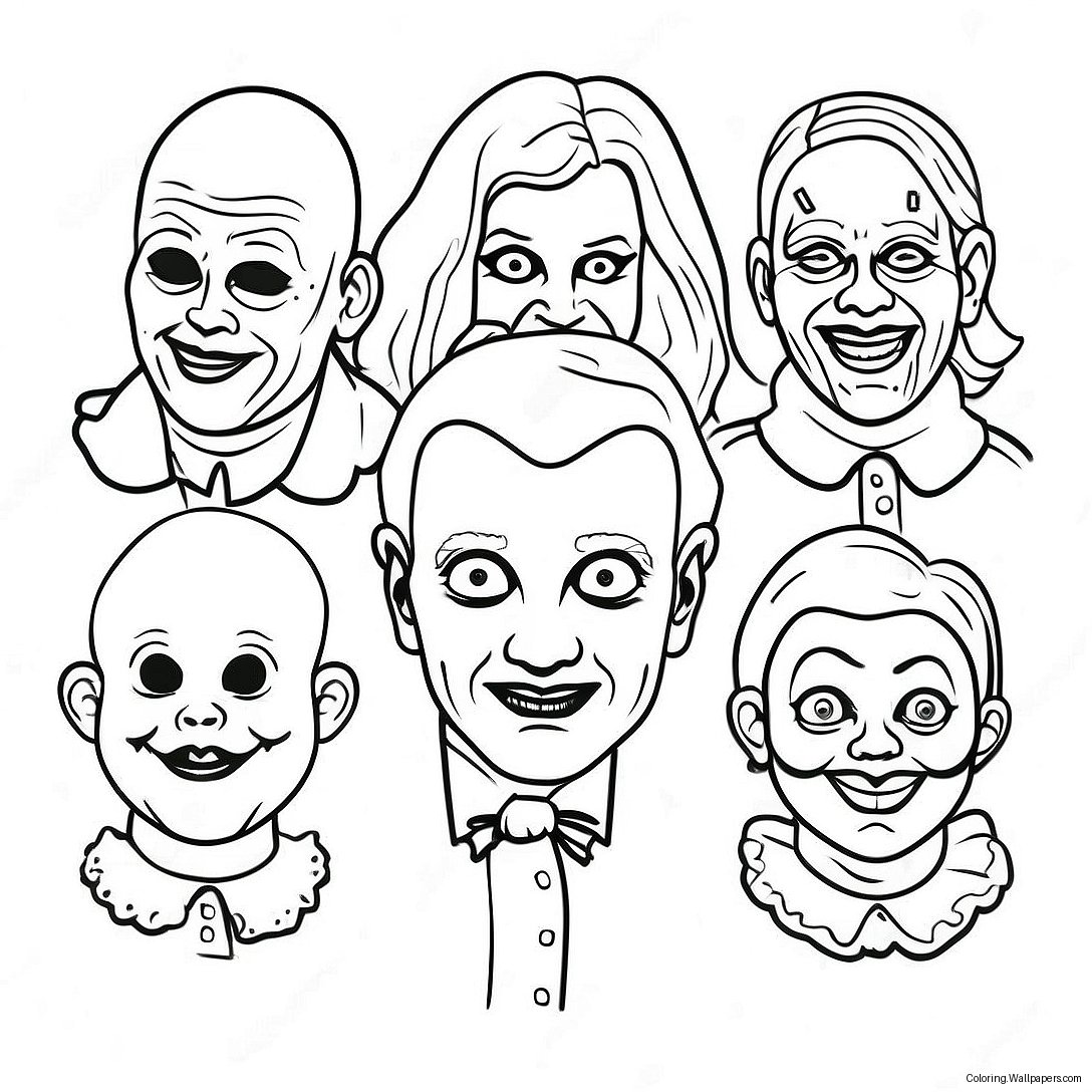 Página Para Colorear De Personajes Espeluznantes De American Horror Story 58315