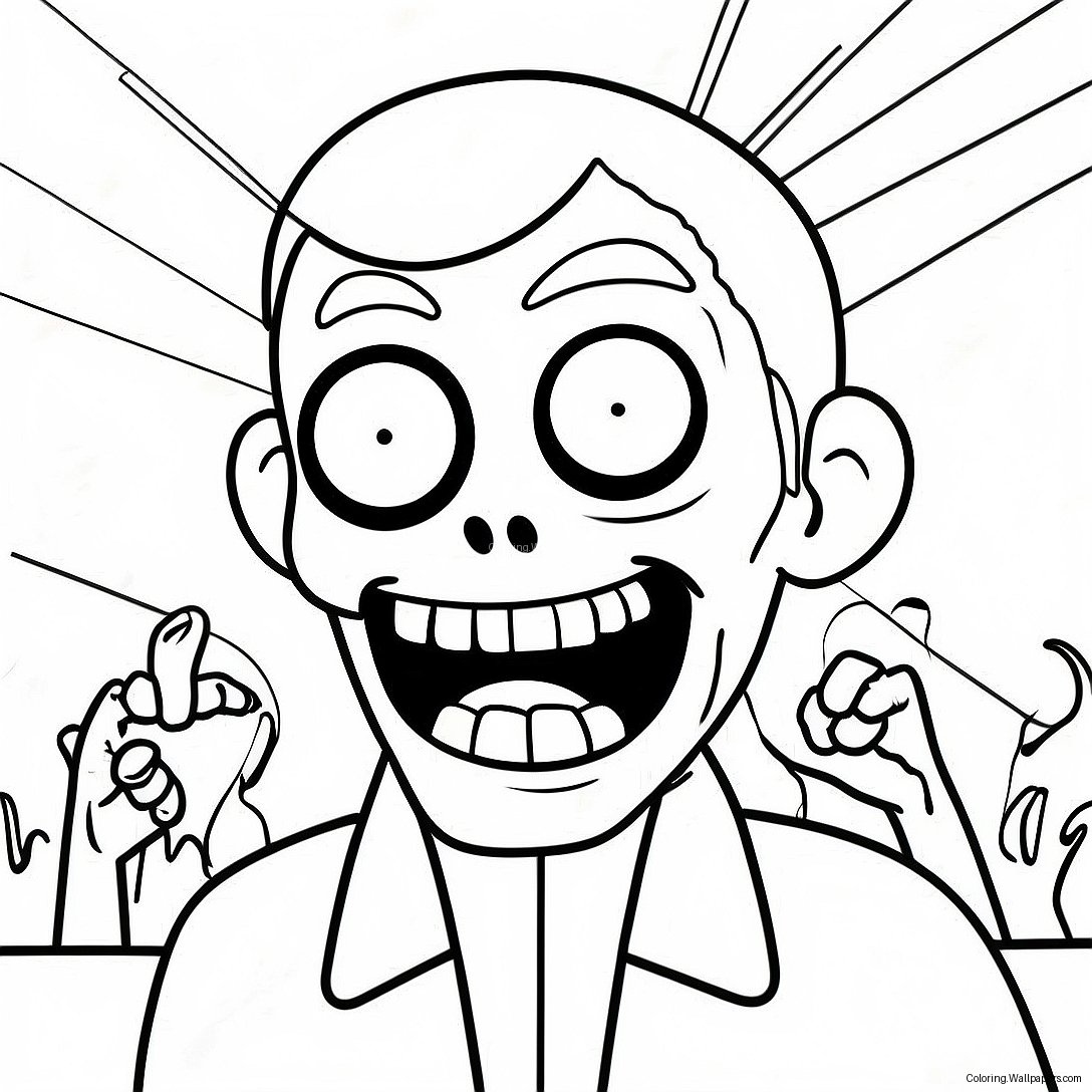 Creepy Among Us Zombie Coloring Page 33059